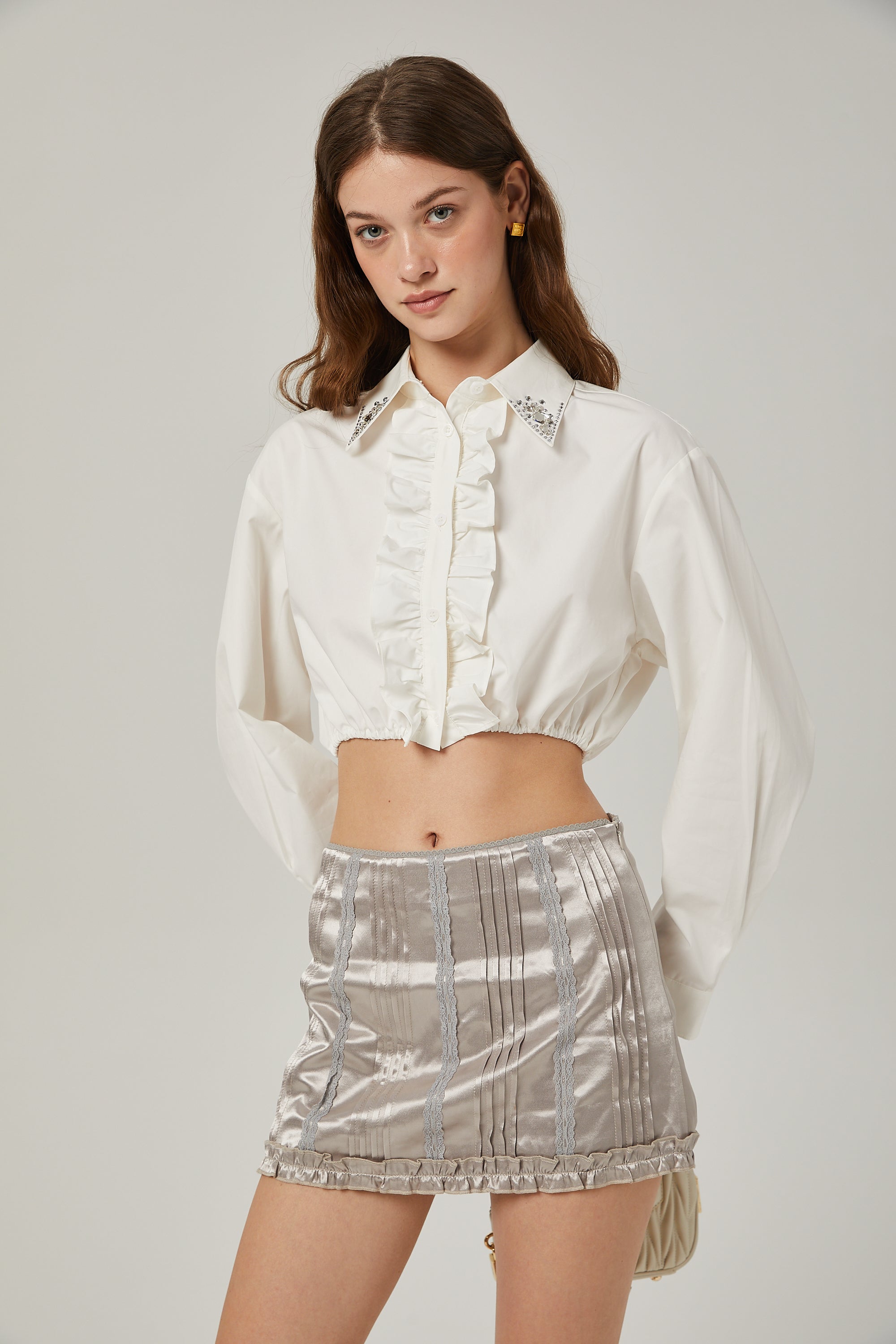 Isabeau crystal-embellished shirt