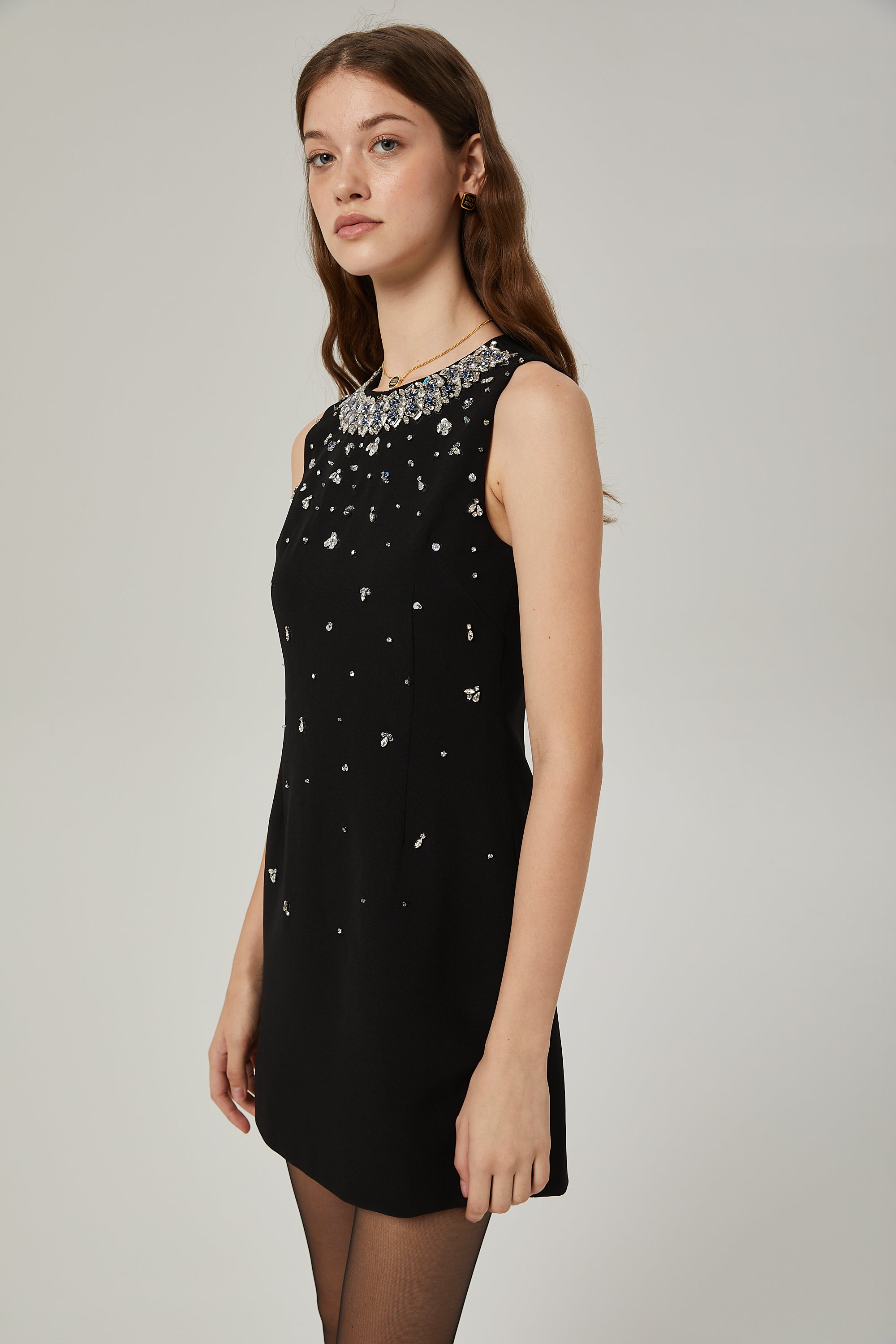 Jalena crystal-embellished mini dress