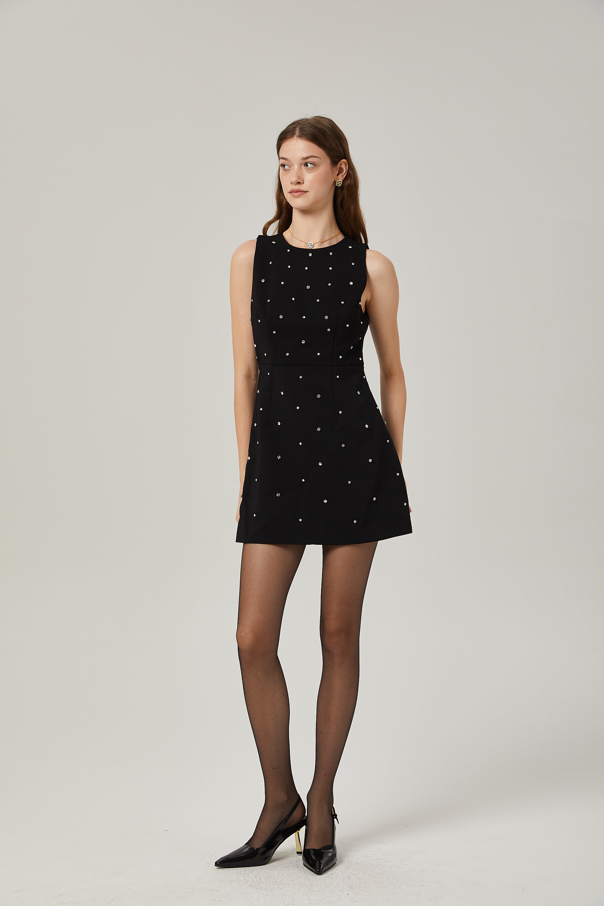 Pénélope crystal embellished a-line mini dress