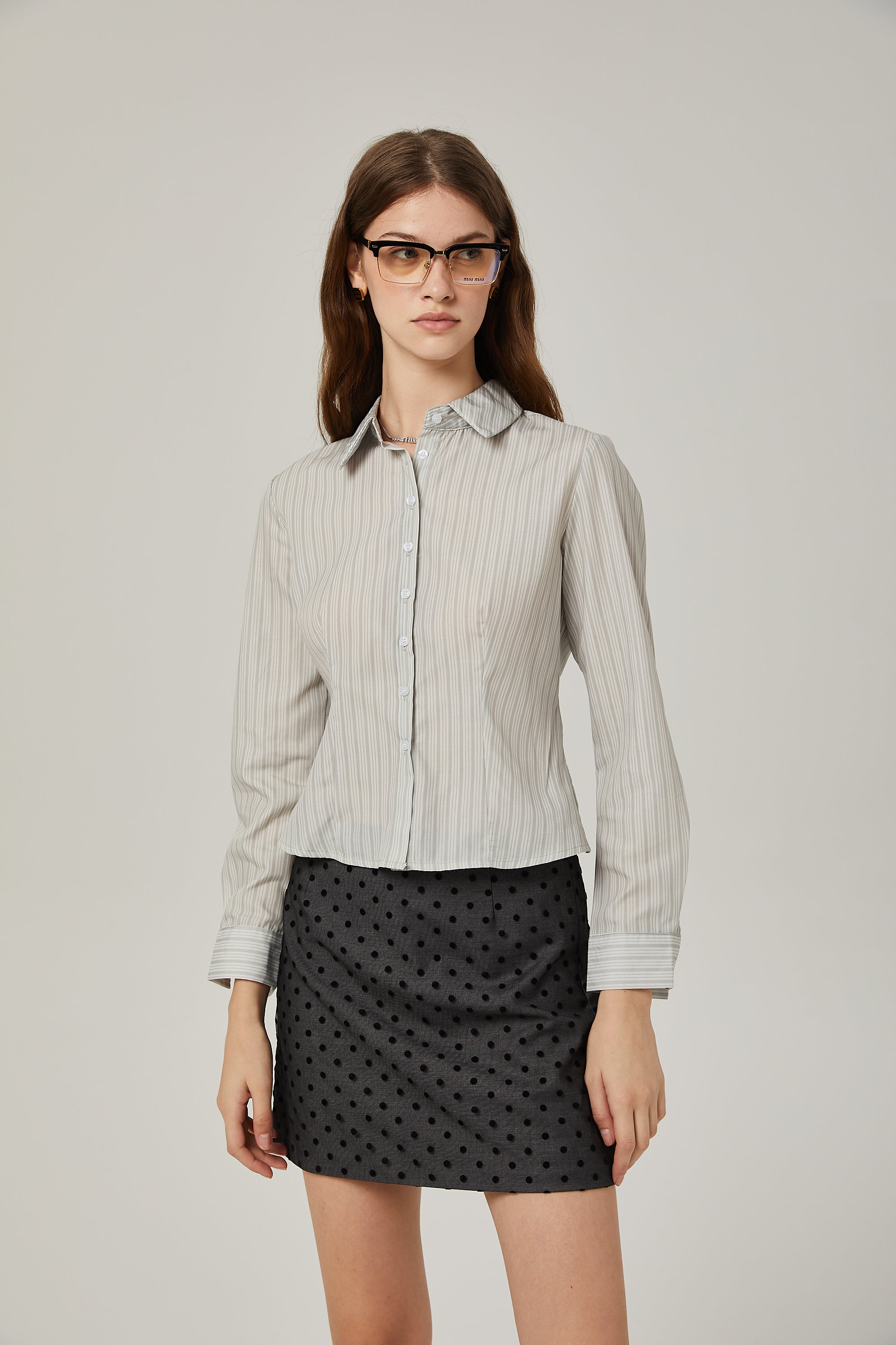 Camicia Bérénice con stampa a righe