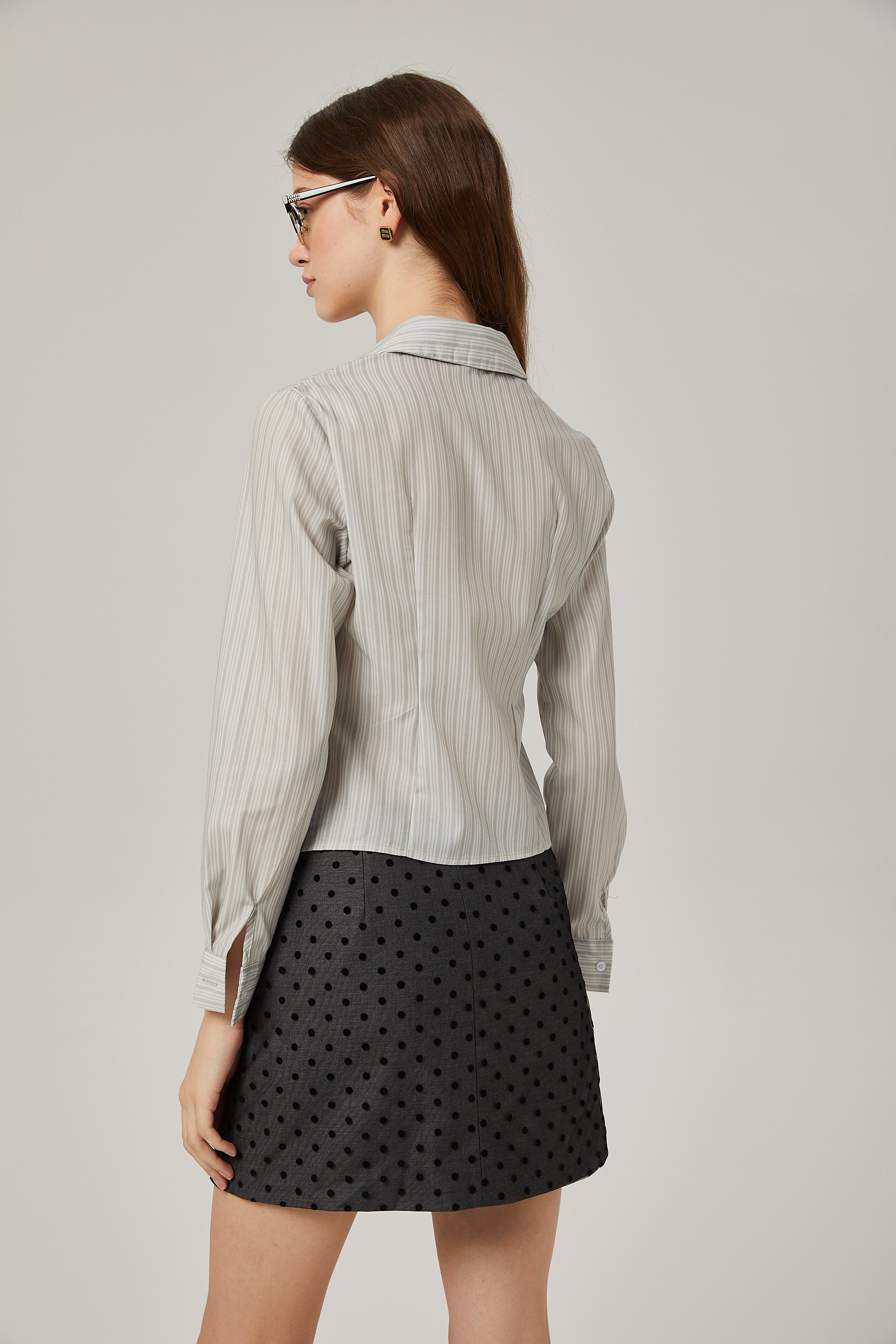 Camicia Bérénice con stampa a righe