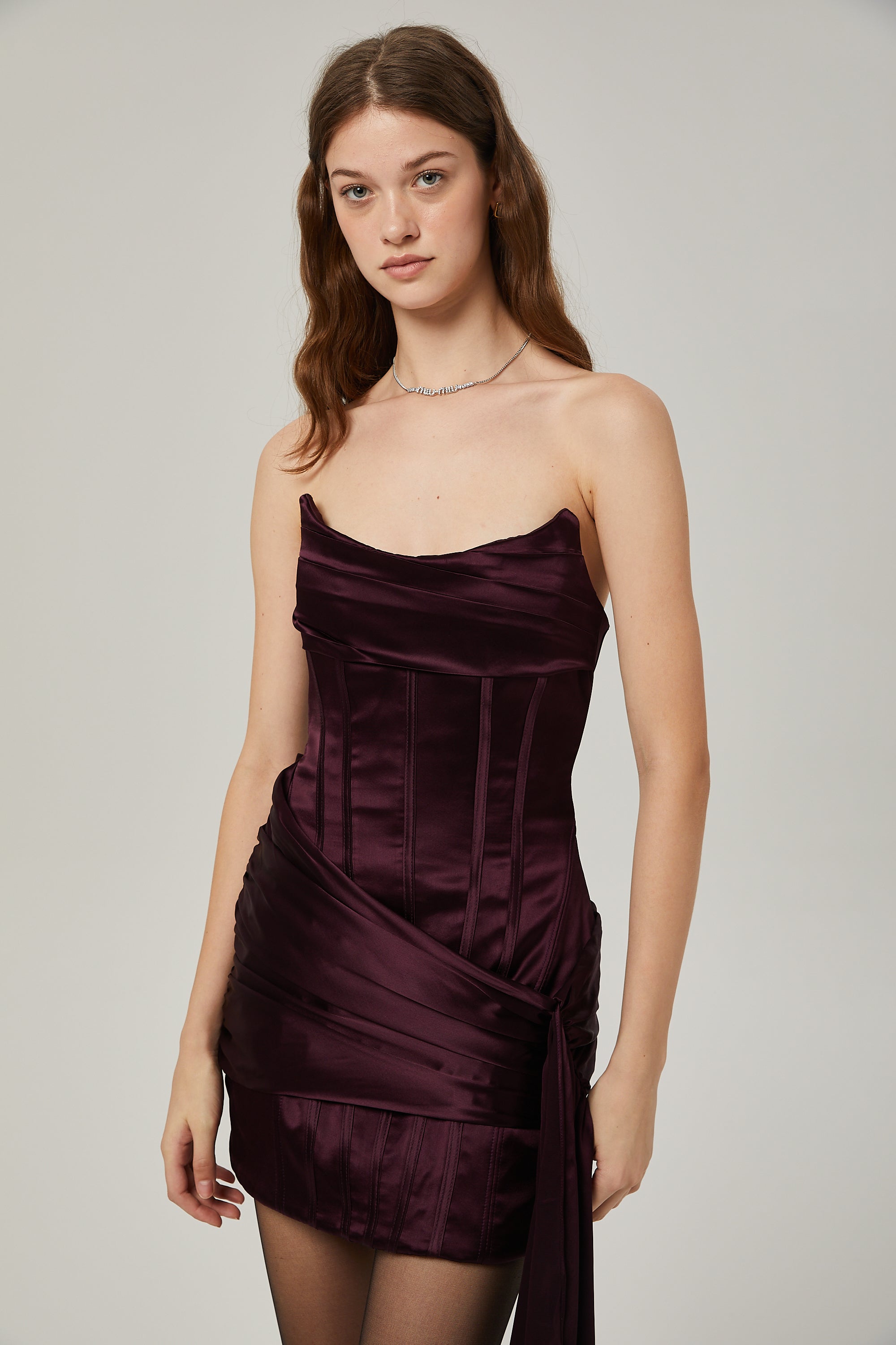 Chloé ribbon-design corset mini dress