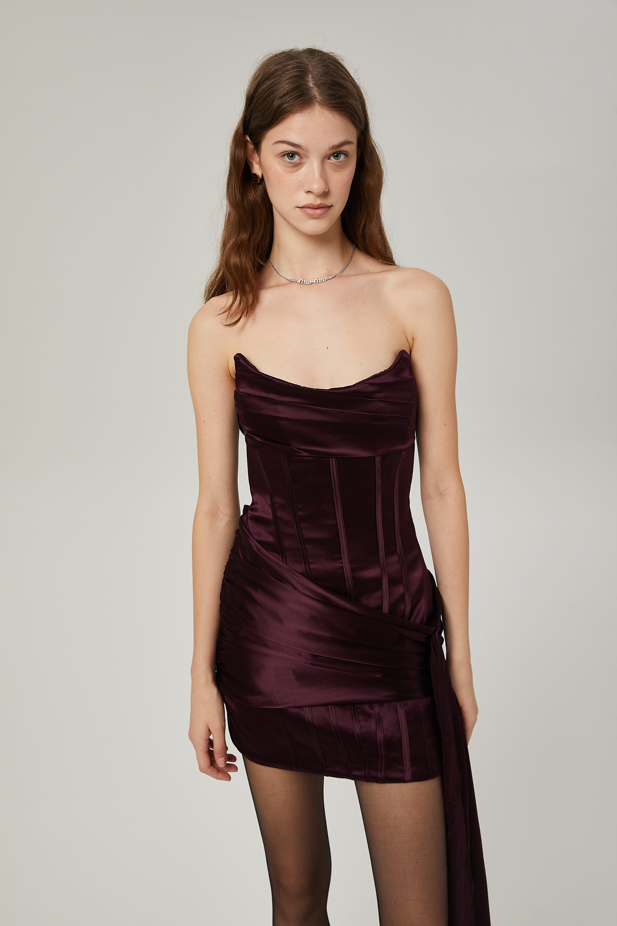 Chloé ribbon-design corset mini dress