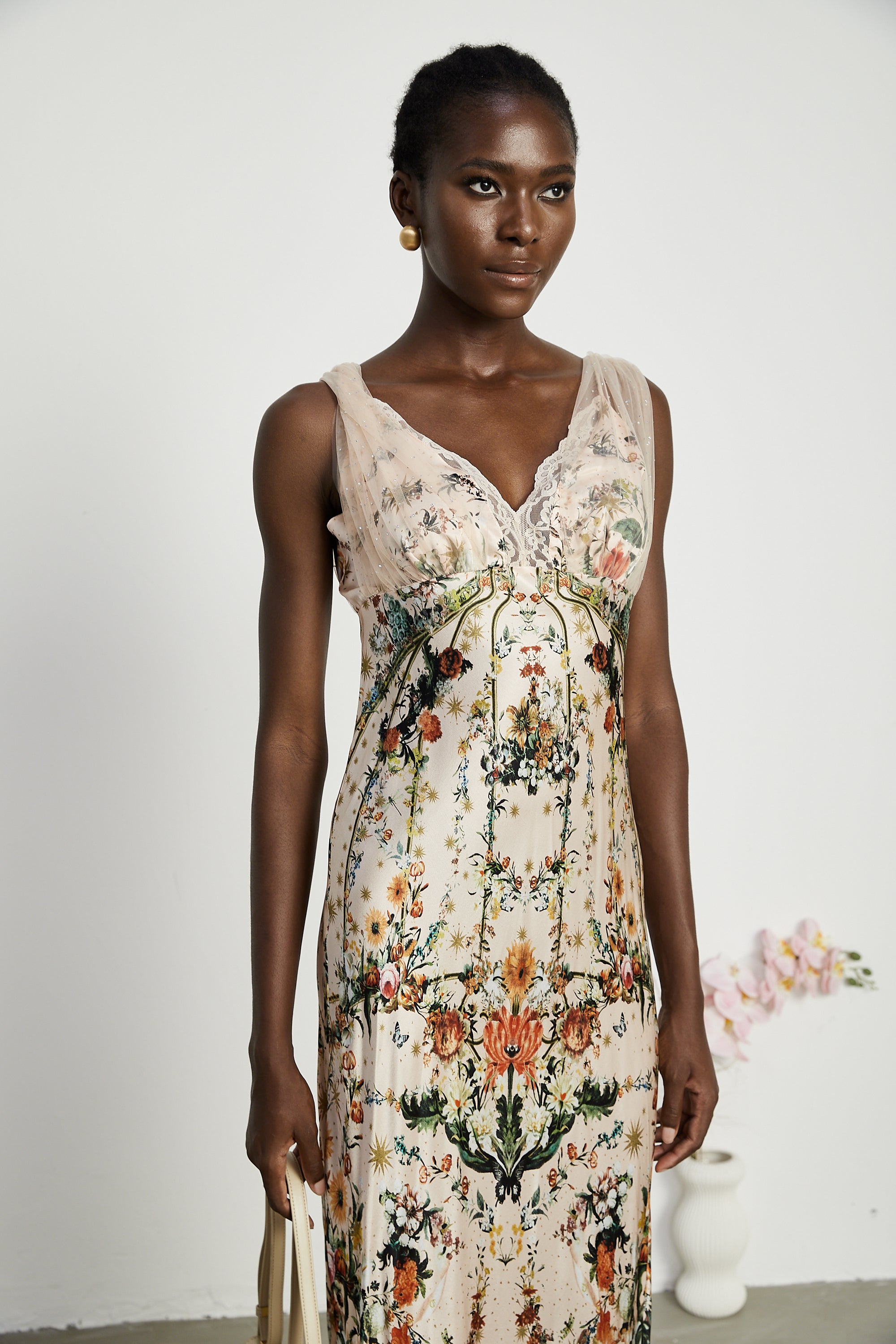 Solada embellished floral-print maxi dress (US Only)