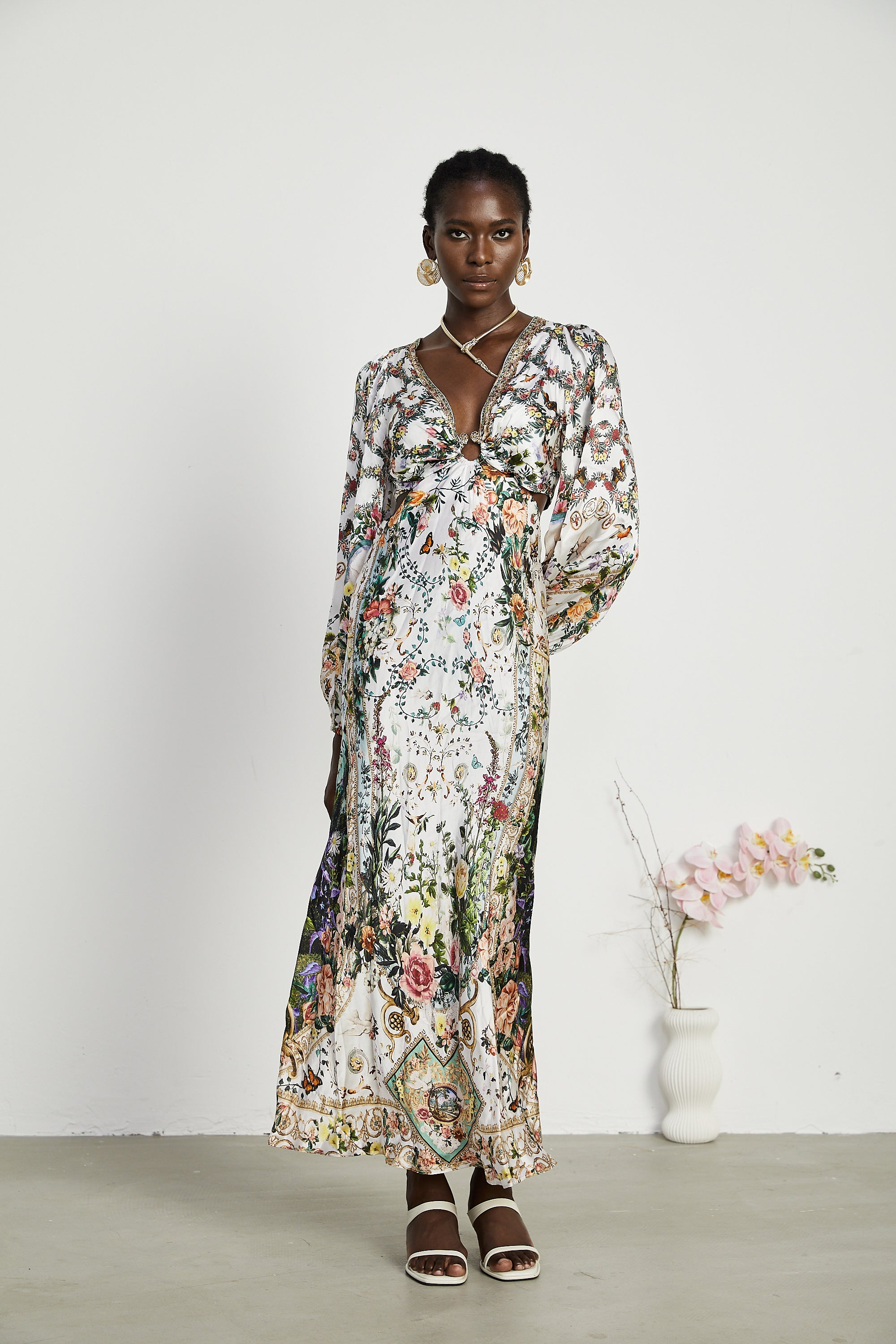 Tallulah embellished cut-out maxi dress