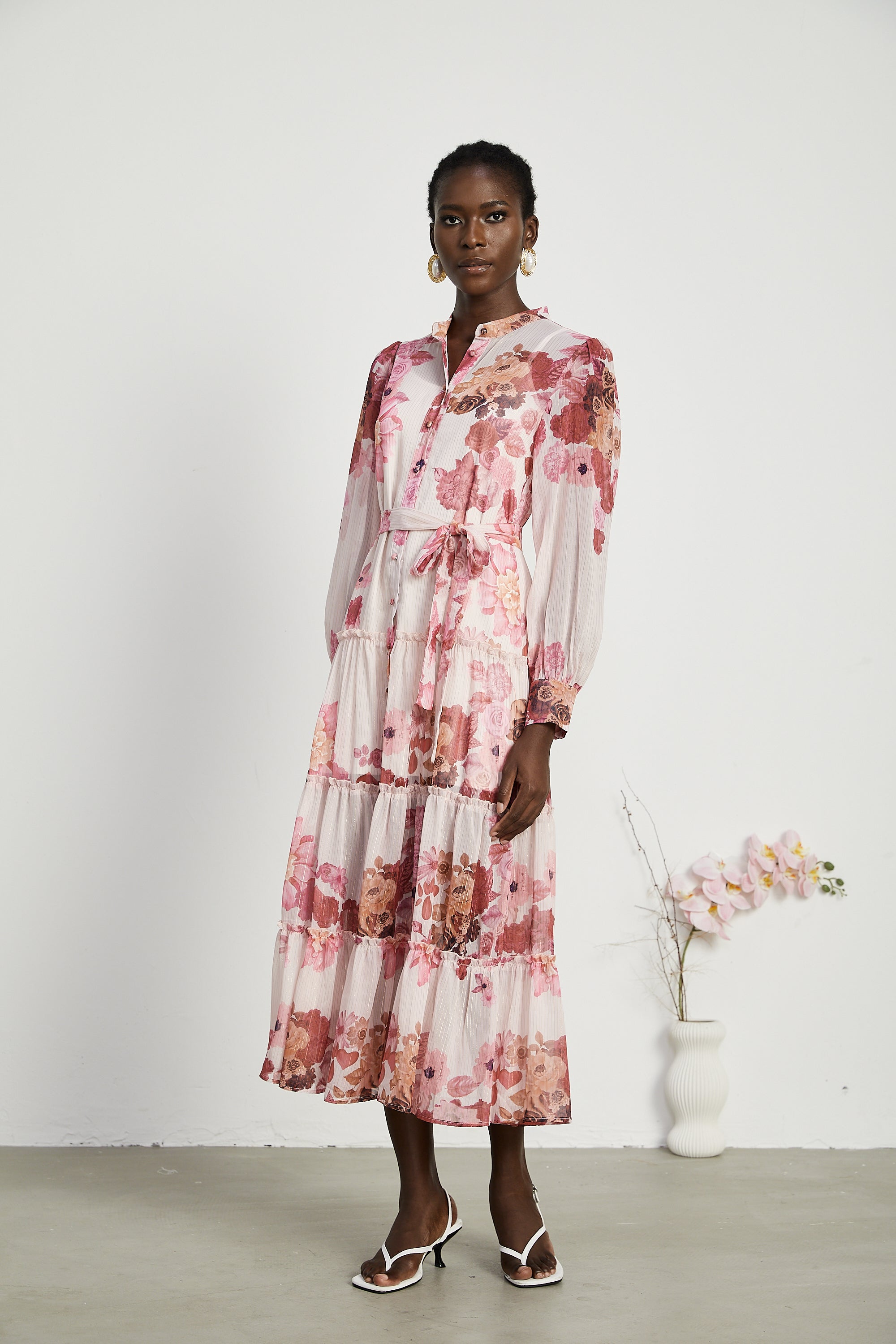 Sirena floral-print midi dress