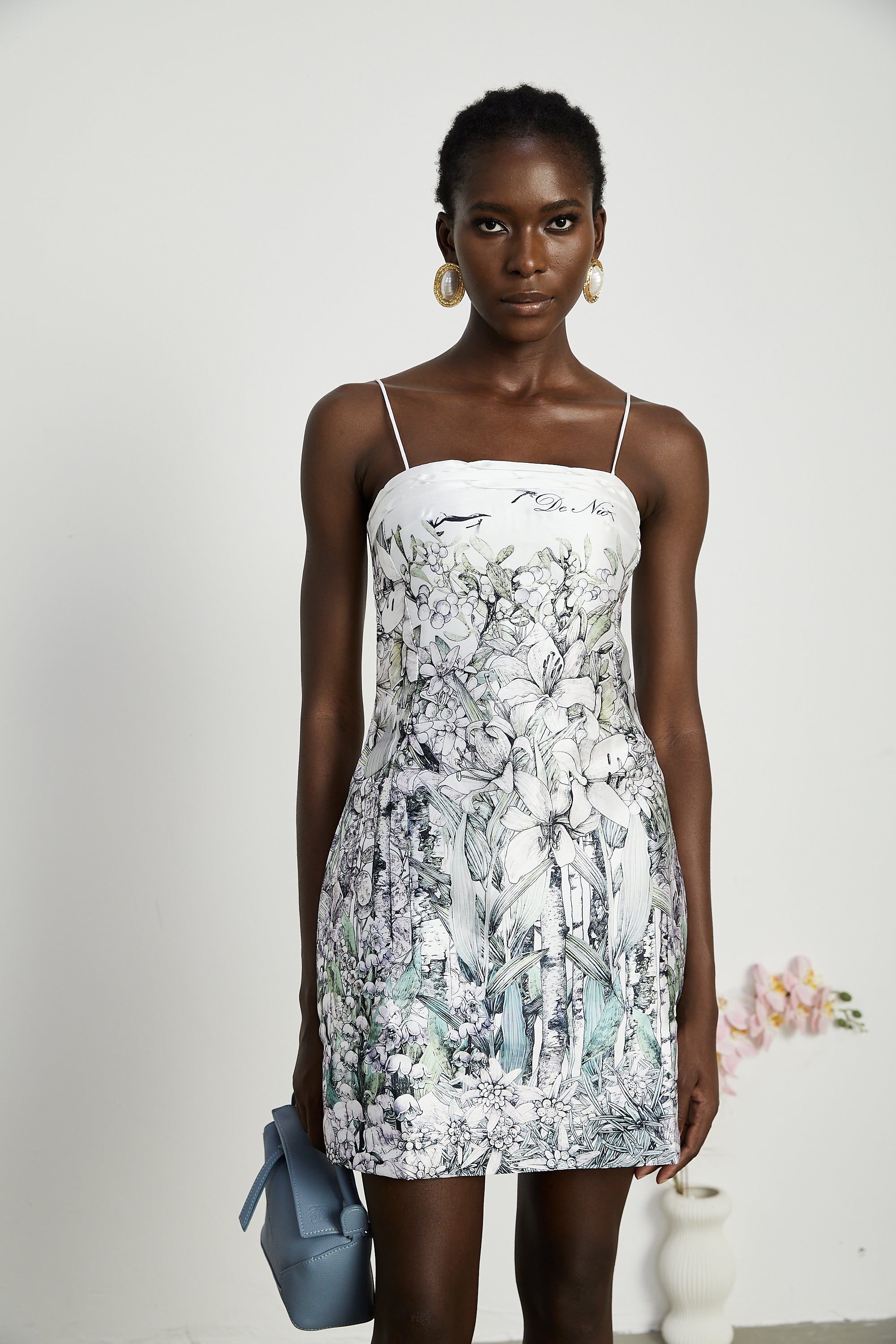Amore floral-print mini dress