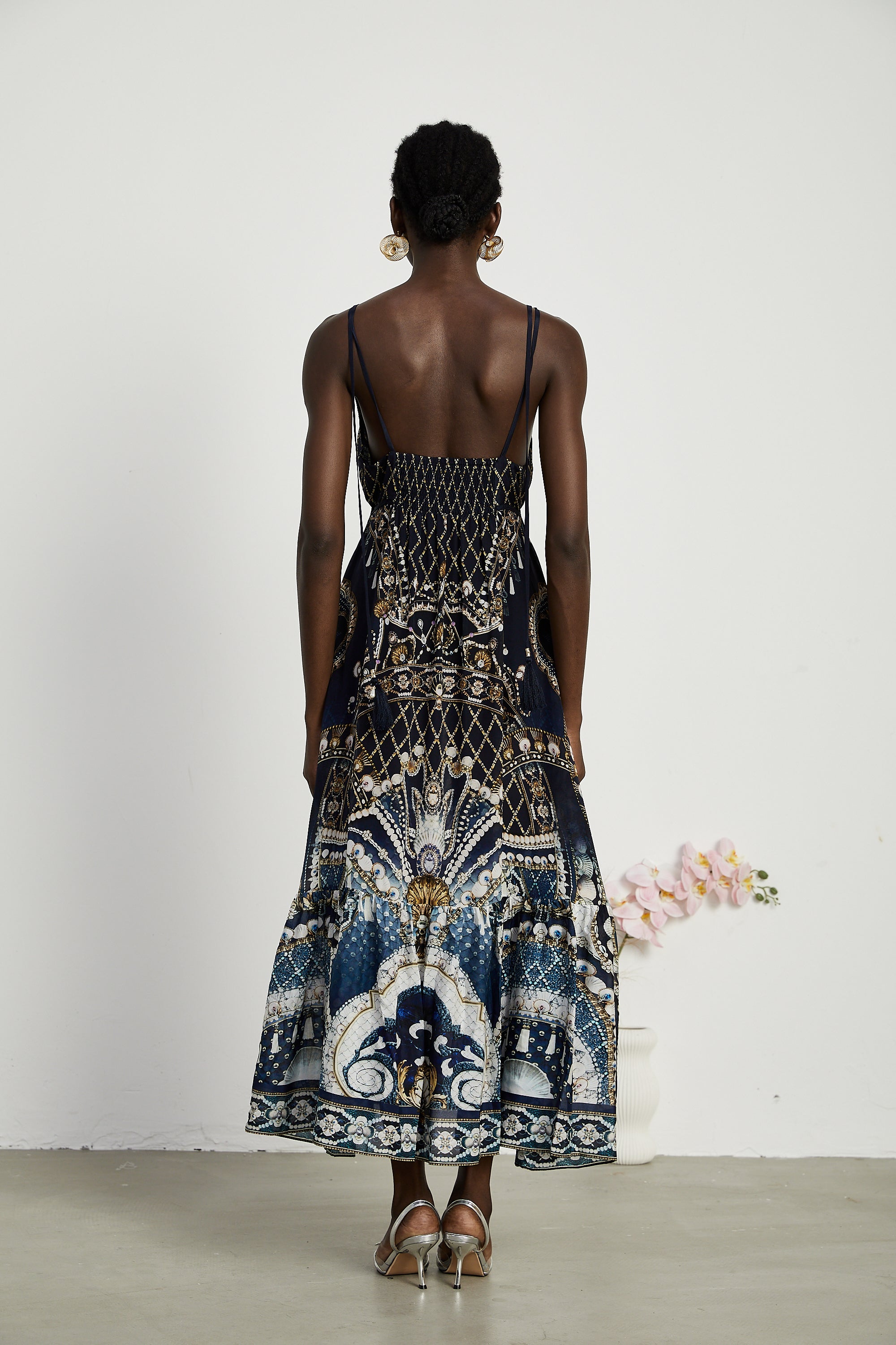 Gabriella graphic-print maxi dress
