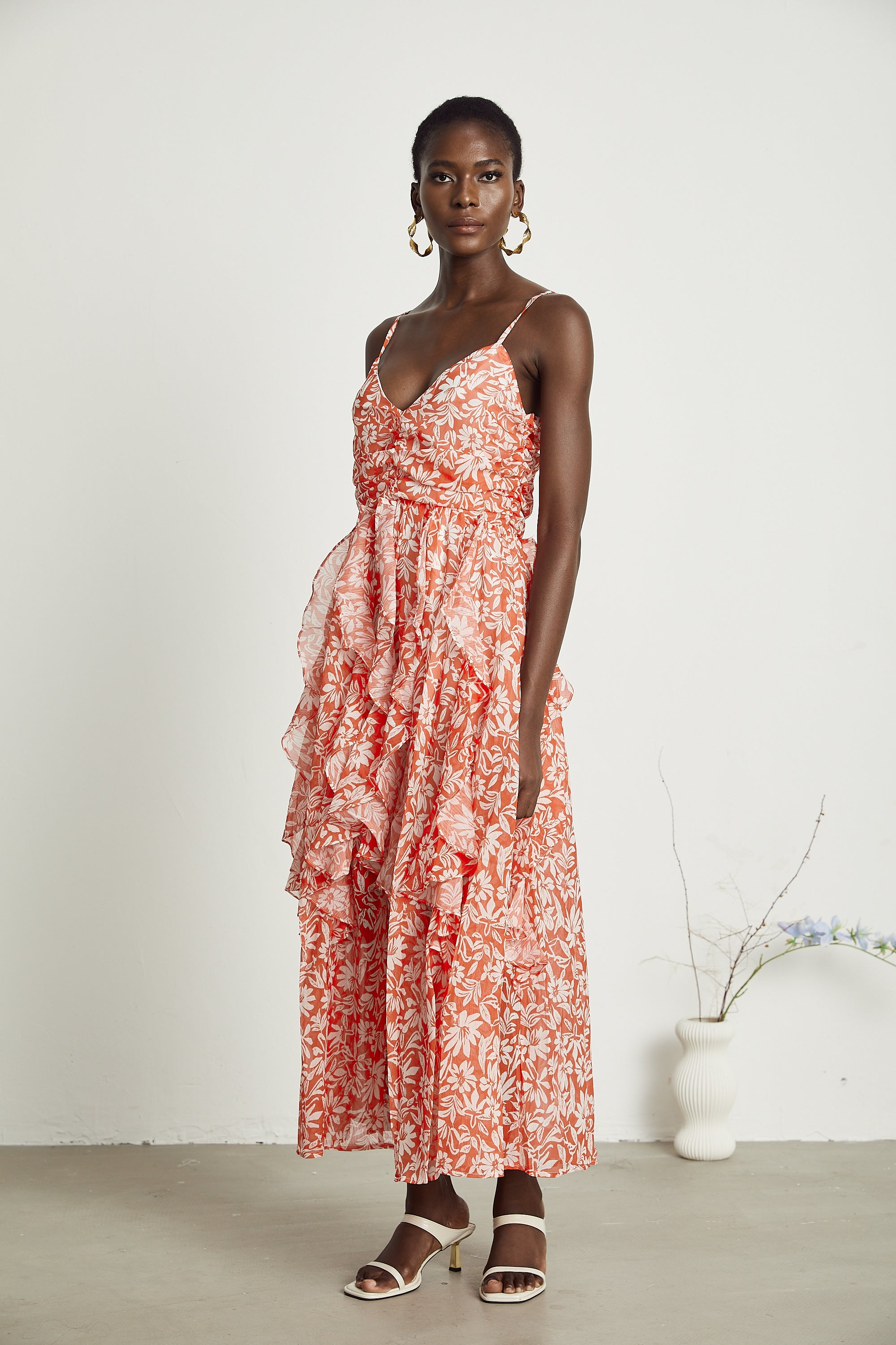 Sandrine floral-print midi dress