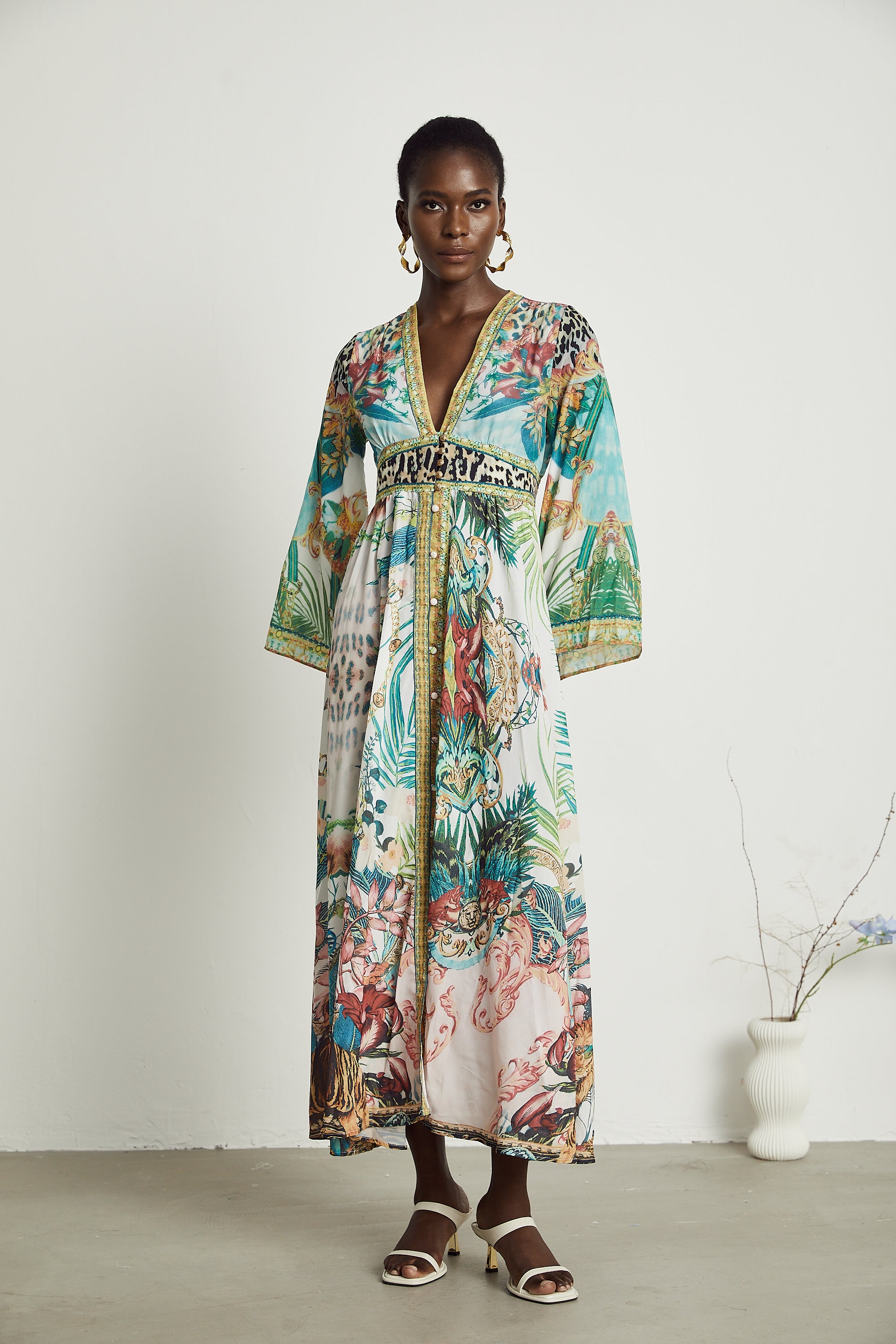 Cassandra graphic-print maxi dress