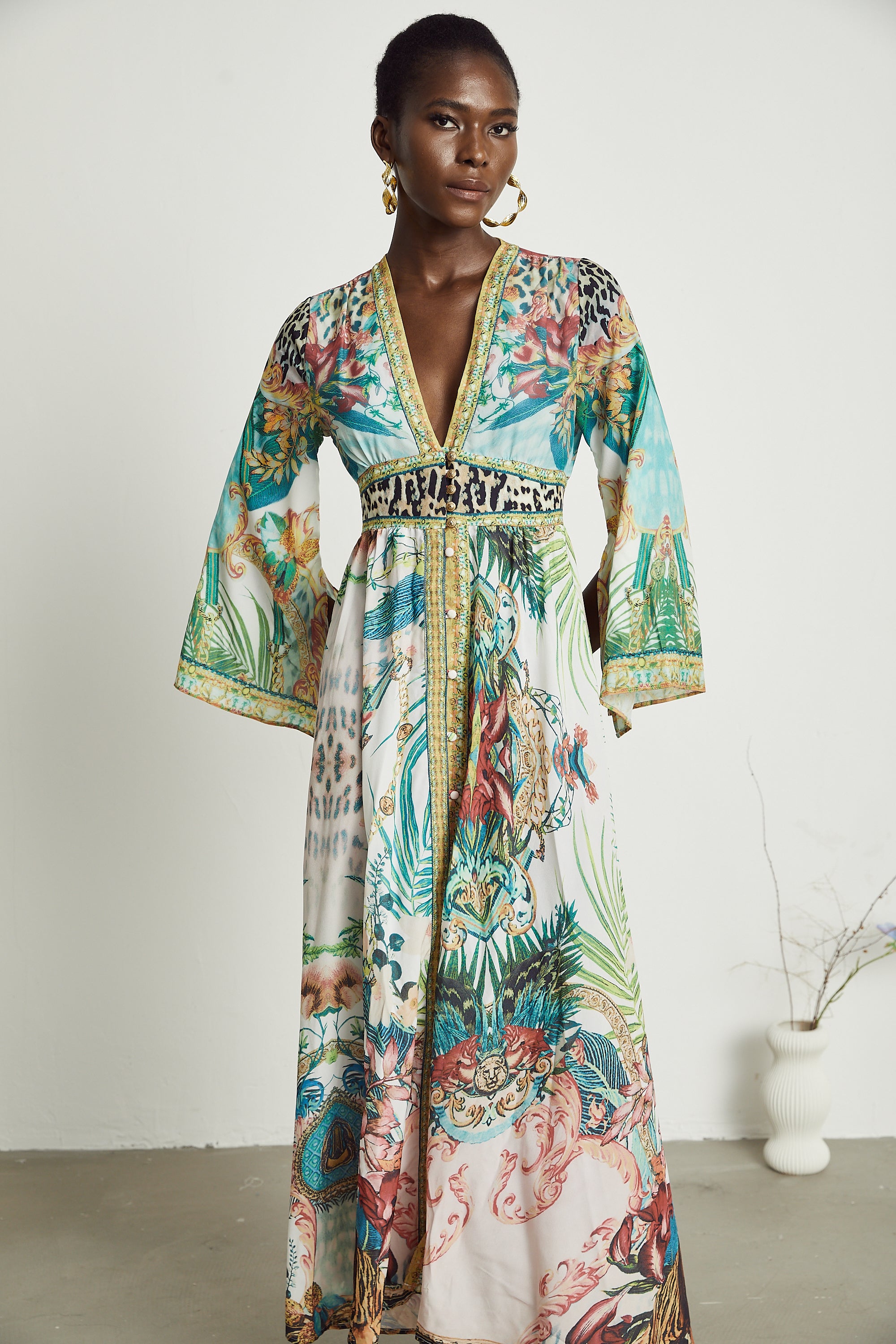 Cassandra graphic-print maxi dress