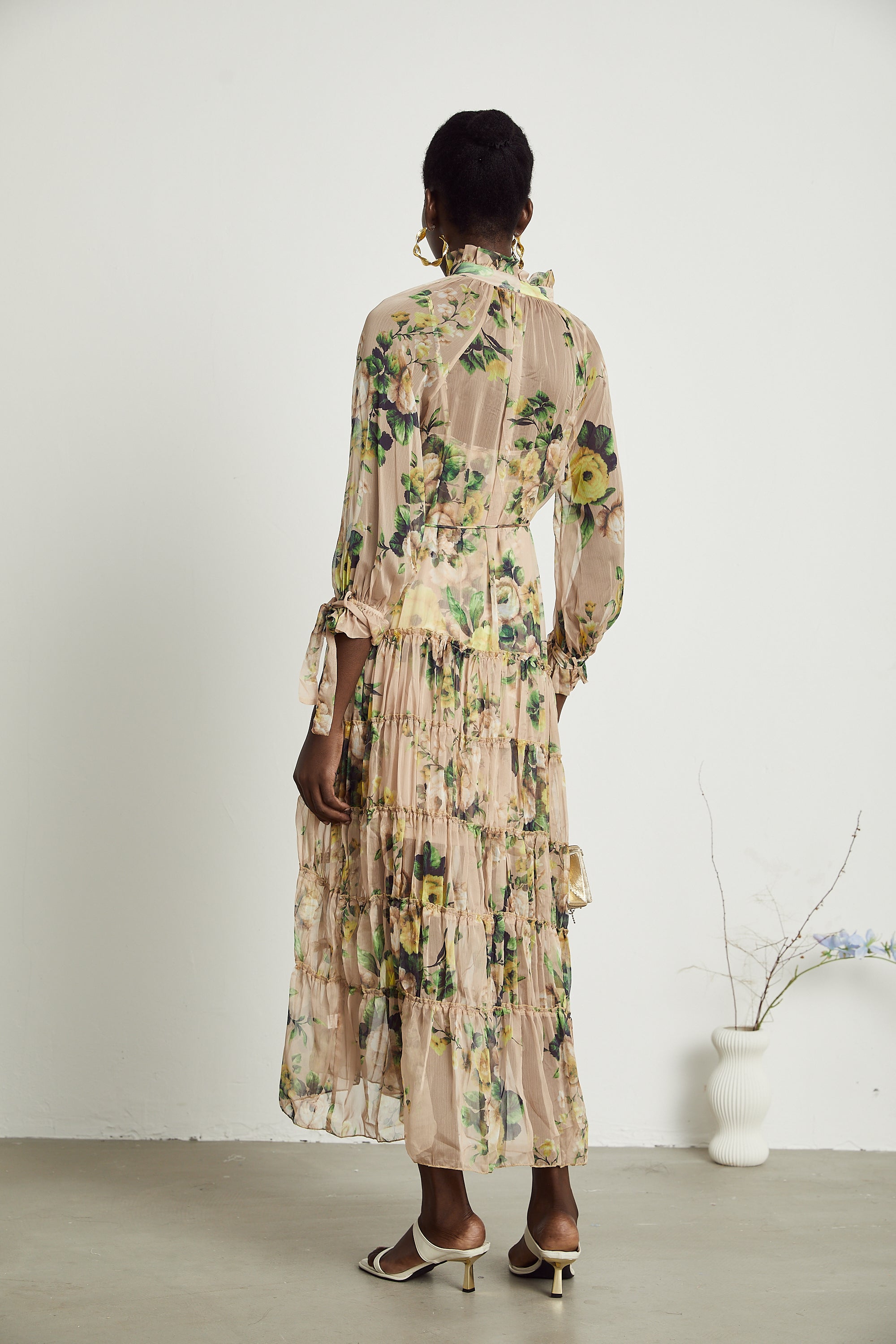 Madeleine floral-print pleated midi dress