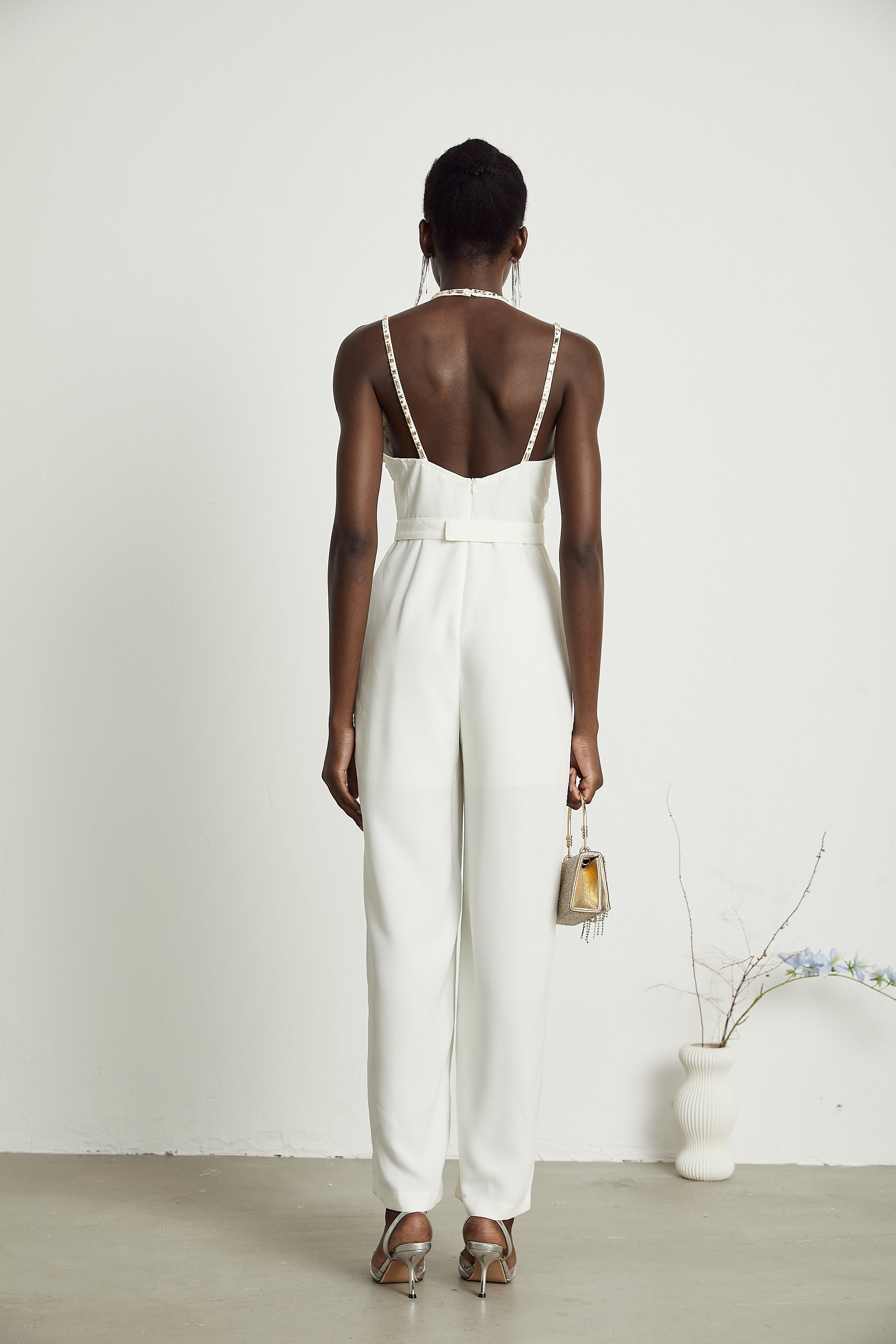 Calla crystal-embellished jumpsuit