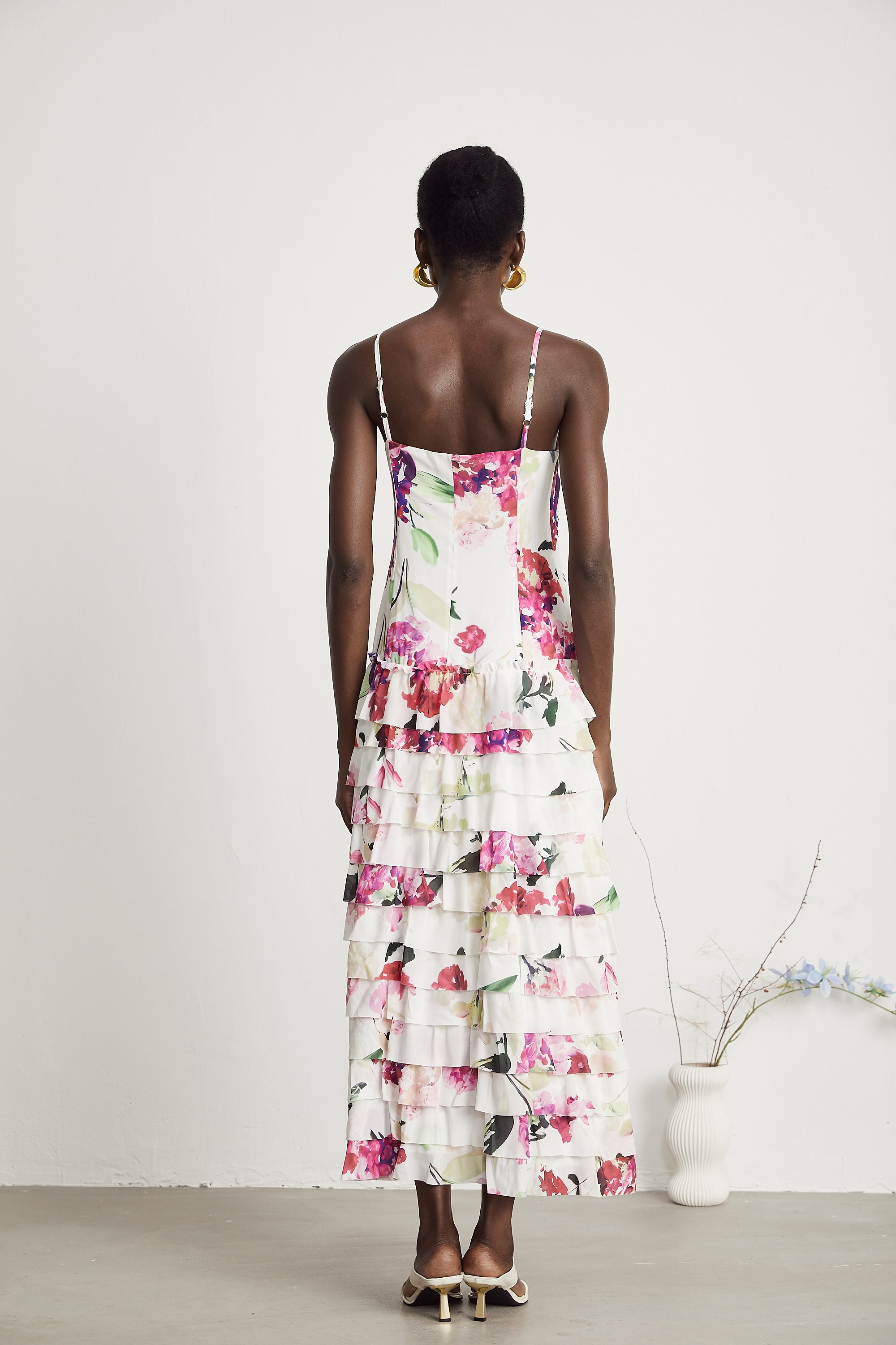 Sereia floral-print tiered maxi dress