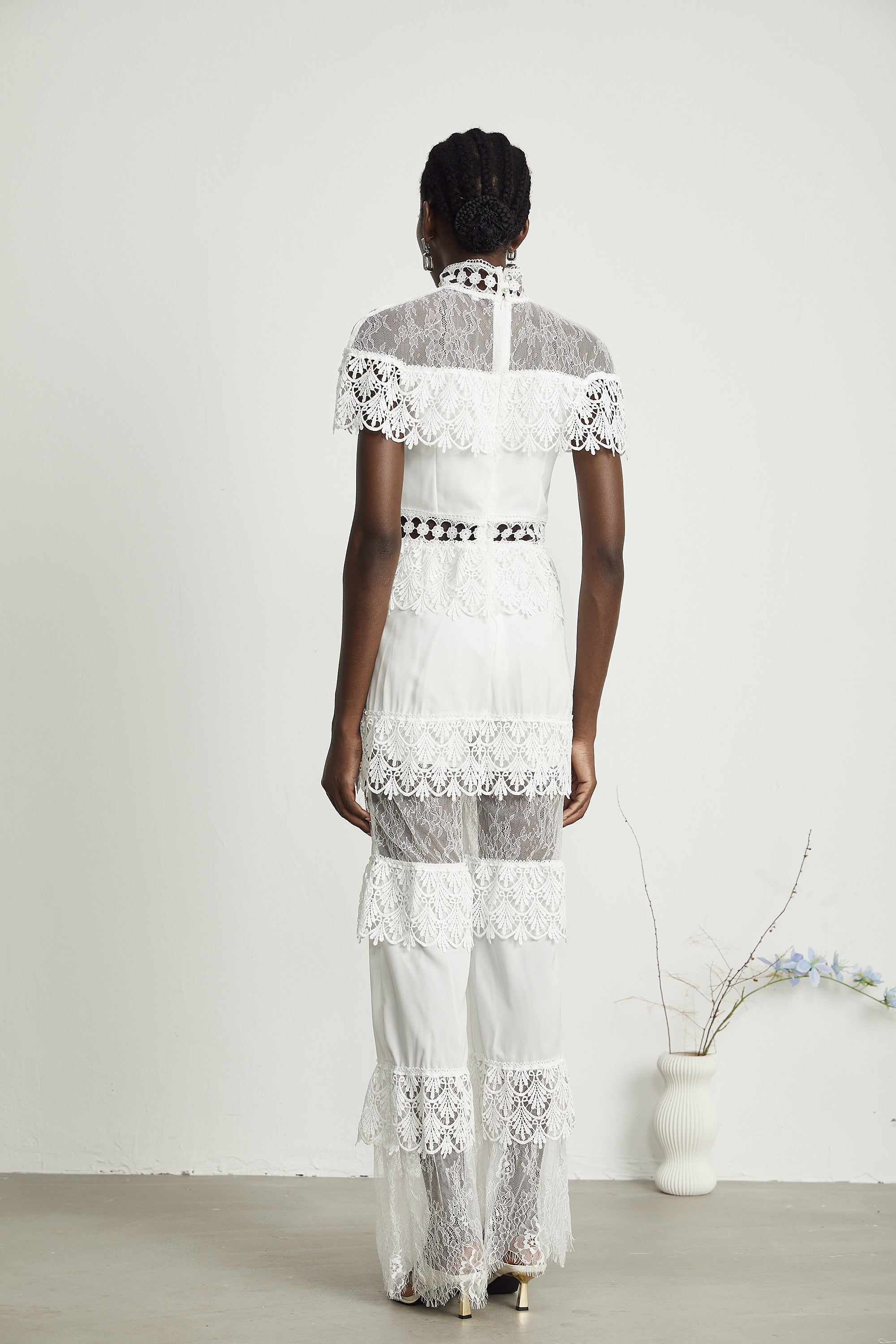 Martinique lace panelled jumpsuit