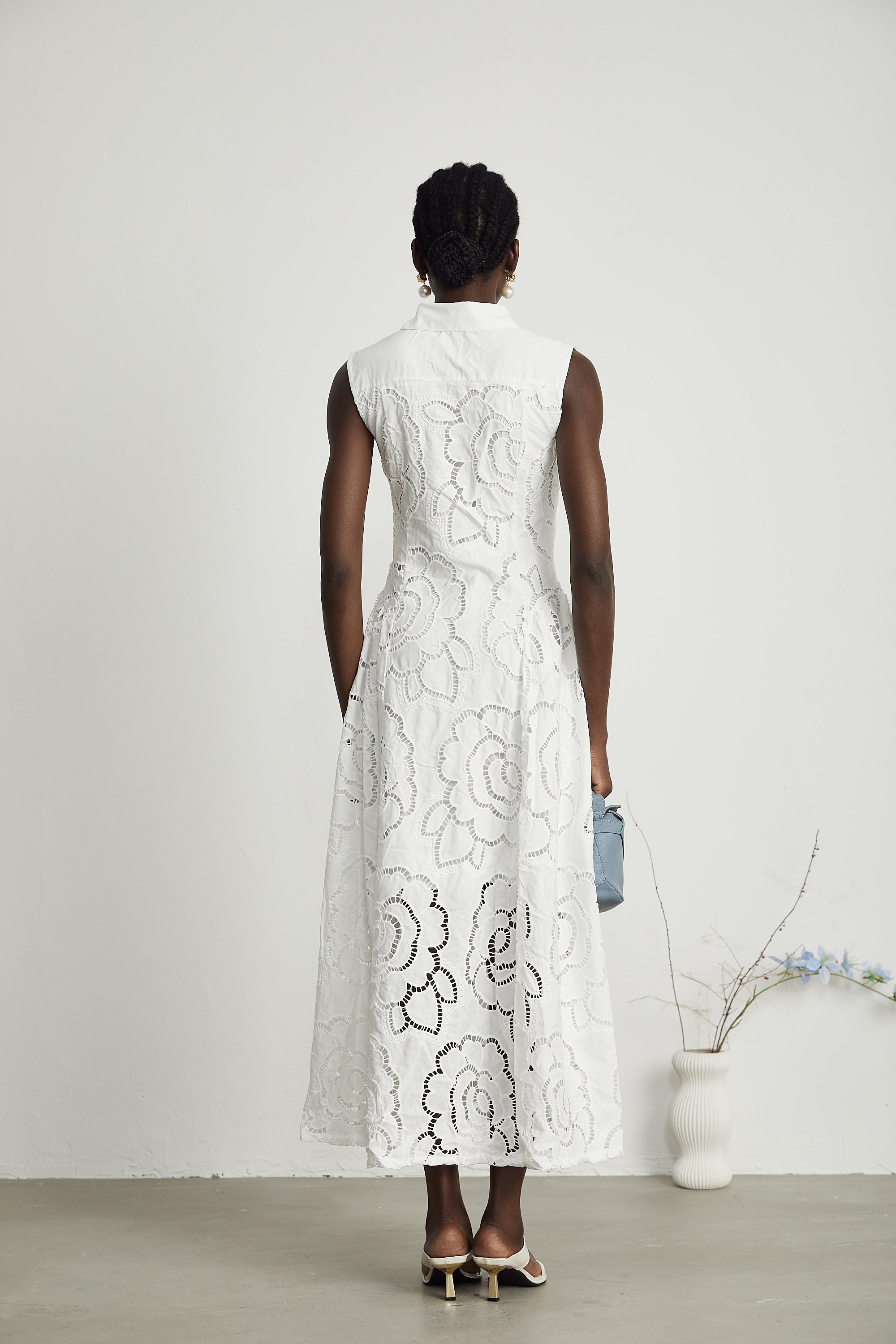 Titania broderie anglaise midi dress