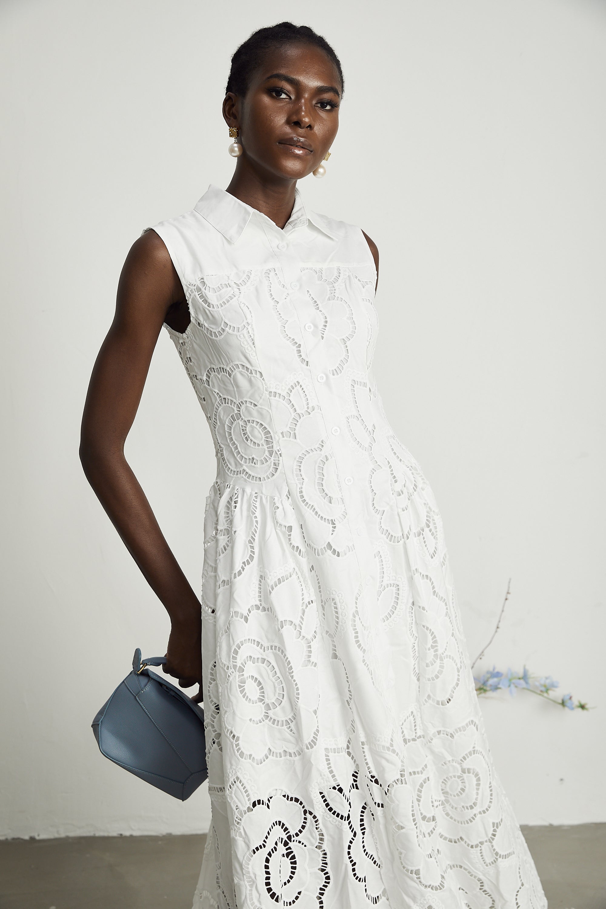 Titania broderie anglaise midi dress