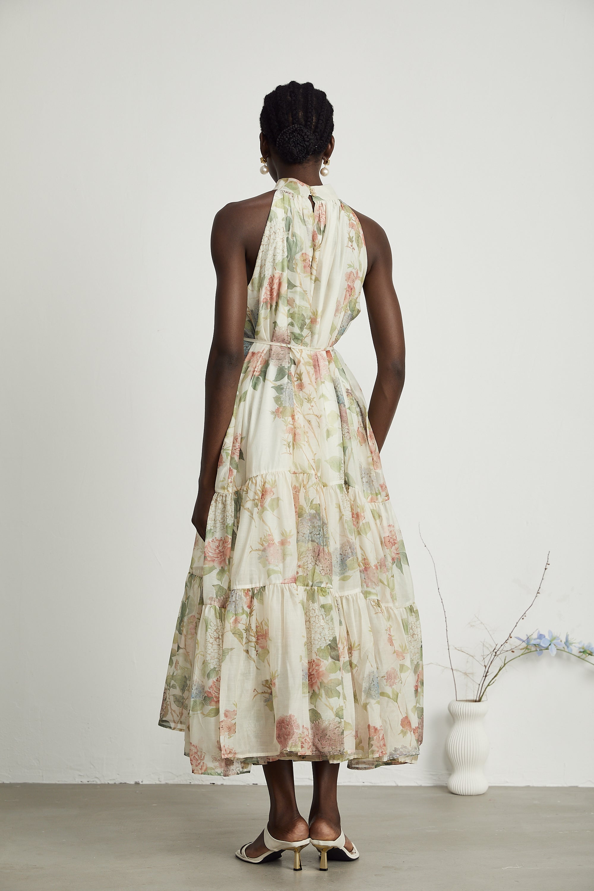 Manon layered floral-print midi dress