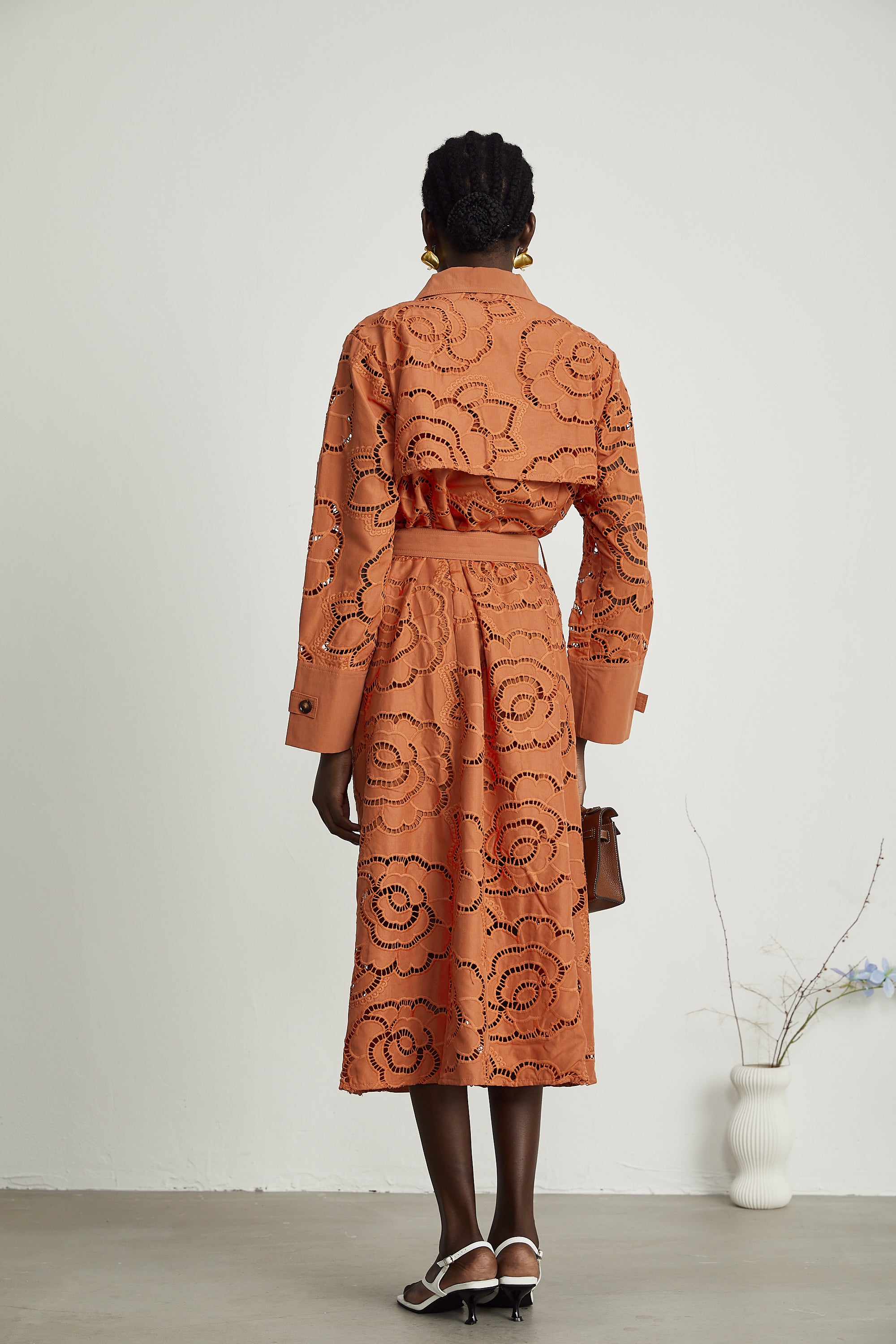 Martinique cut-out belted trench coat