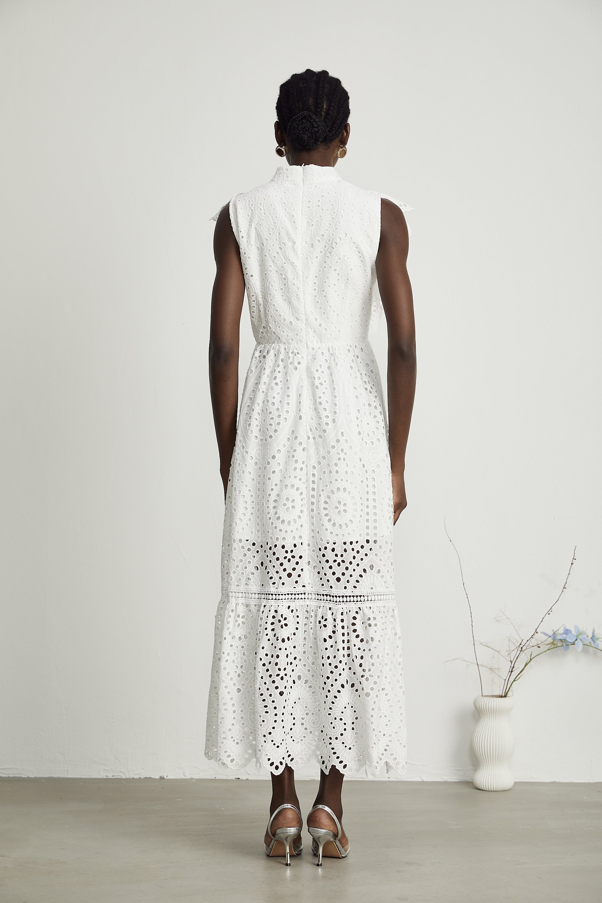 Harriet cut-out embroidered maxi dress
