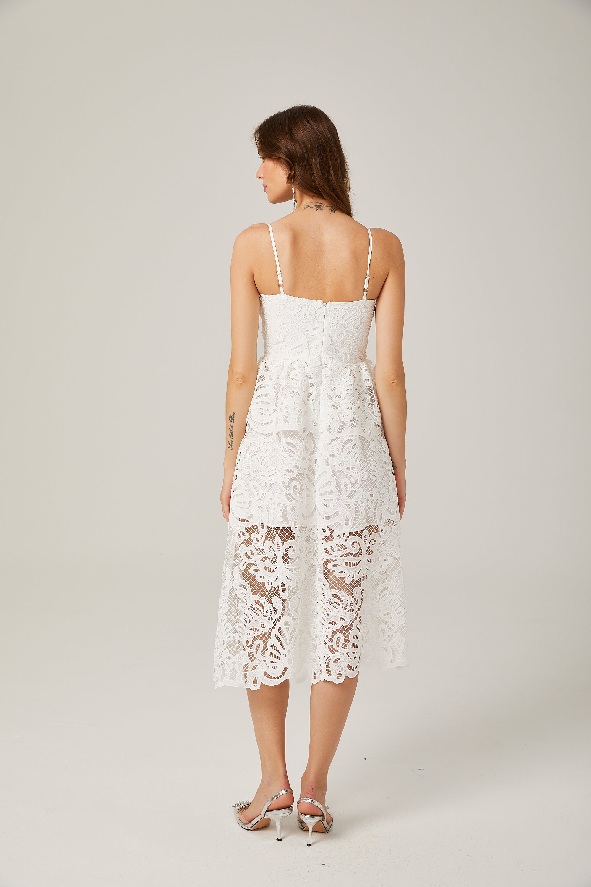 Austen guipure-lace midi dress