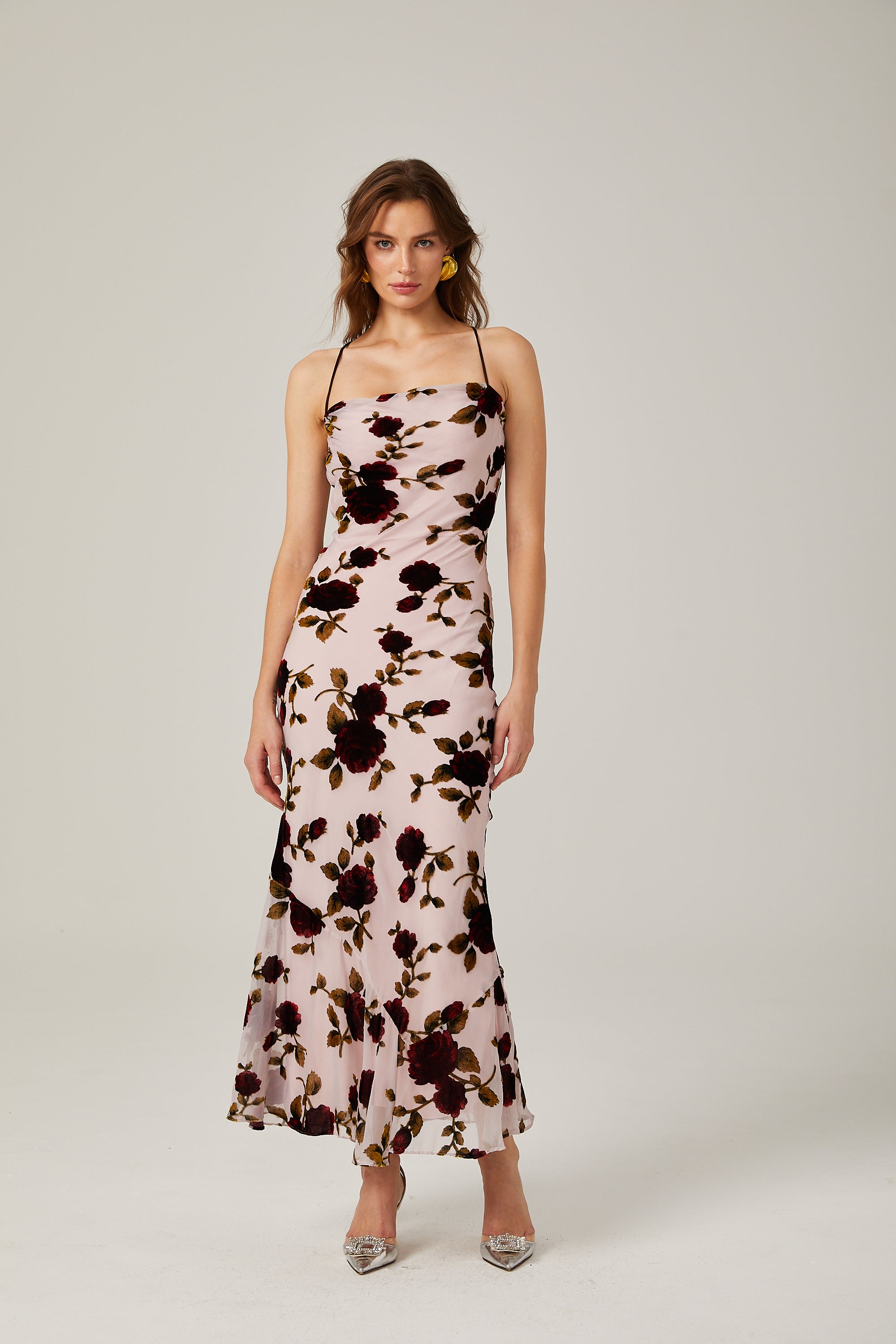 Lore floral scoop-back maxi dress