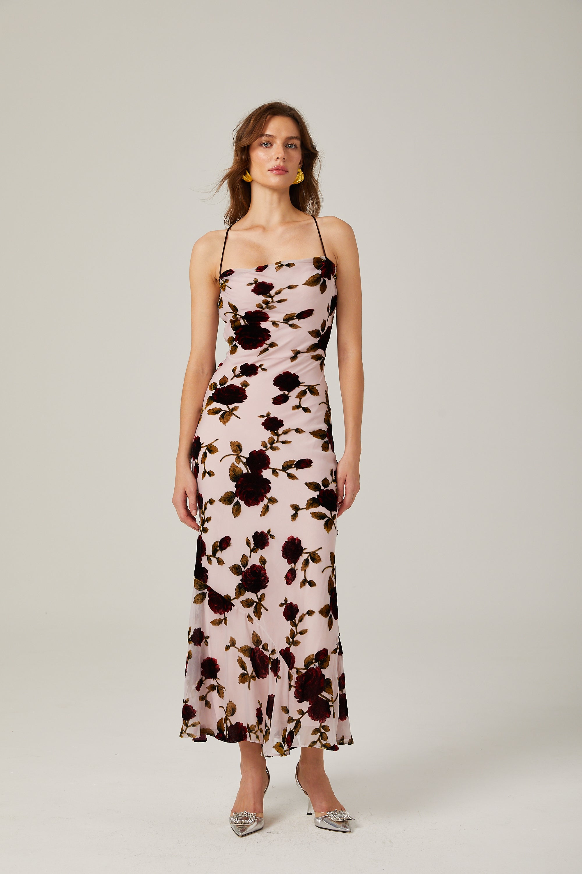 Lore floral scoop-back maxi dress