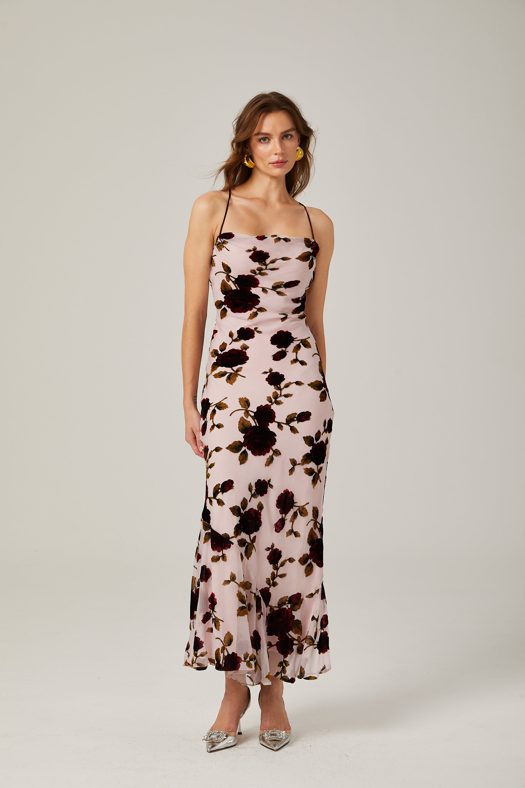 Lore floral scoop-back maxi dress