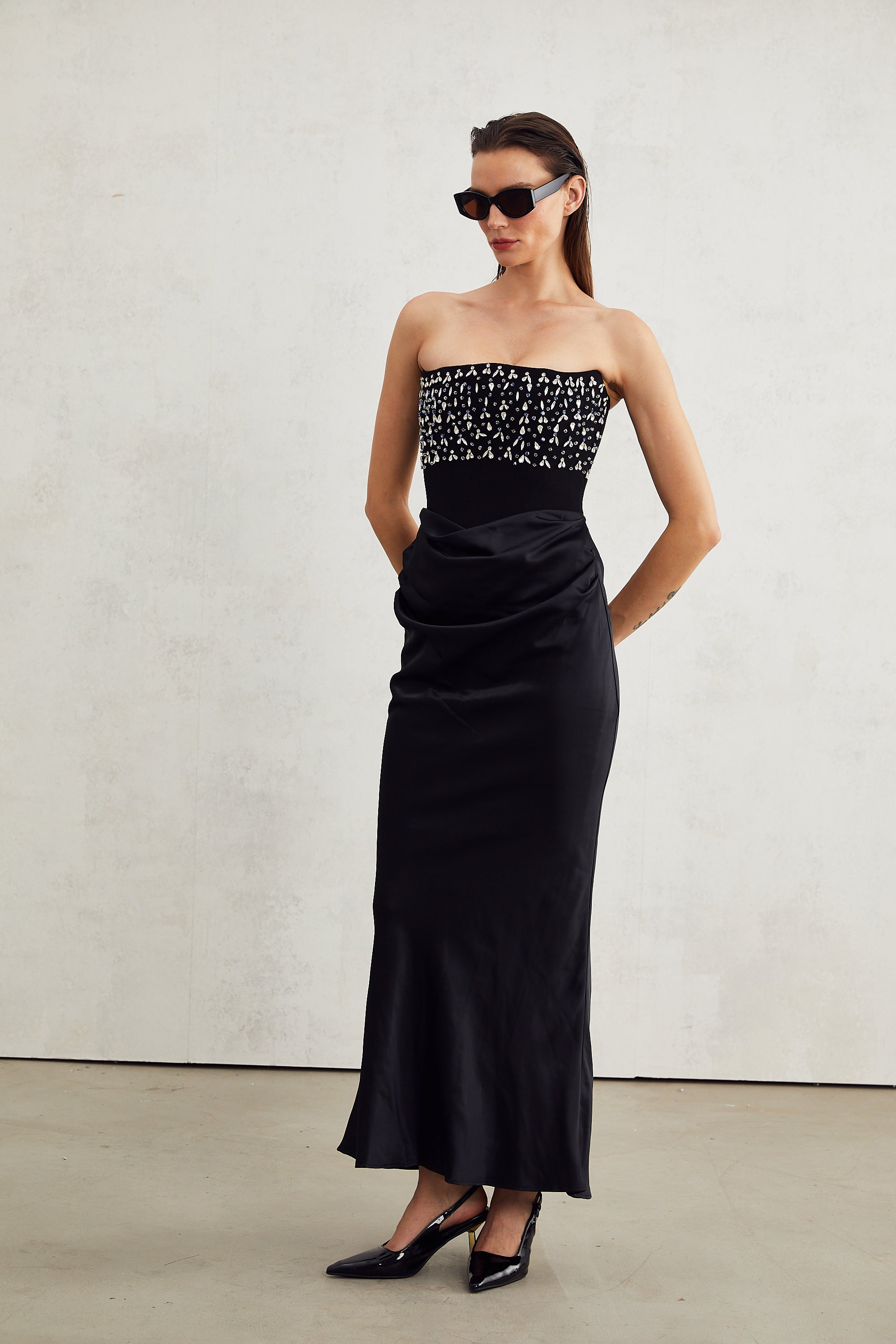 Aurore crystal-embellished maxi dress