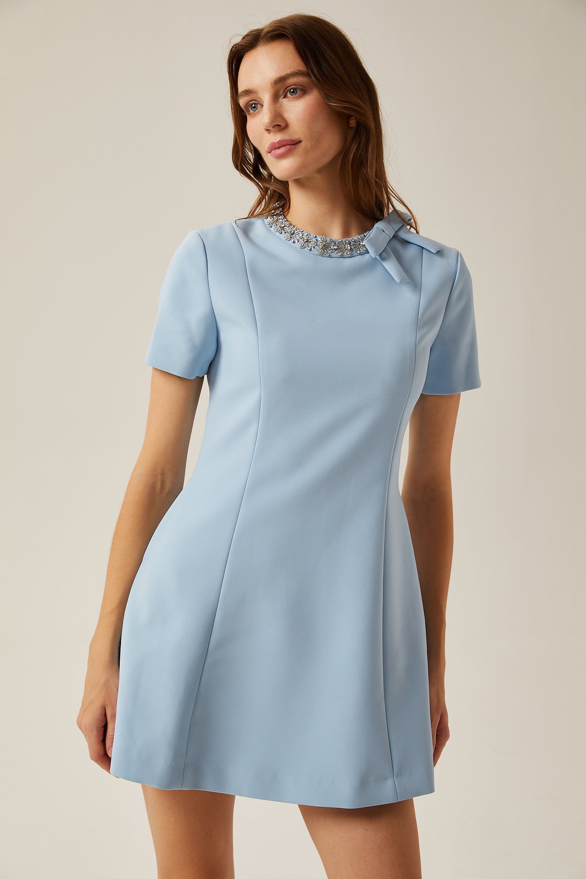 Thérèse bowknot embellished mini dress