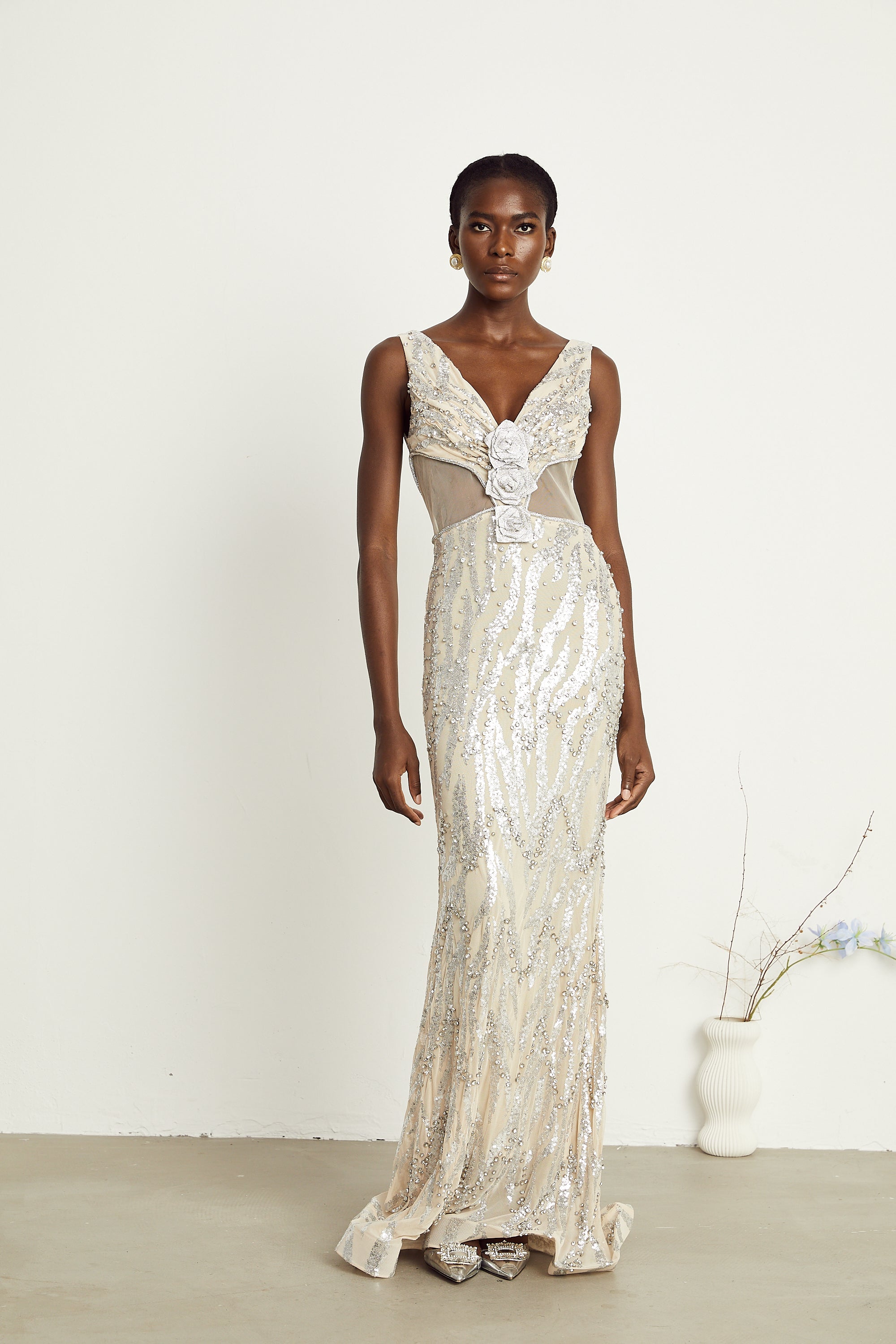 Cordélia embellished cut-out maxi dress