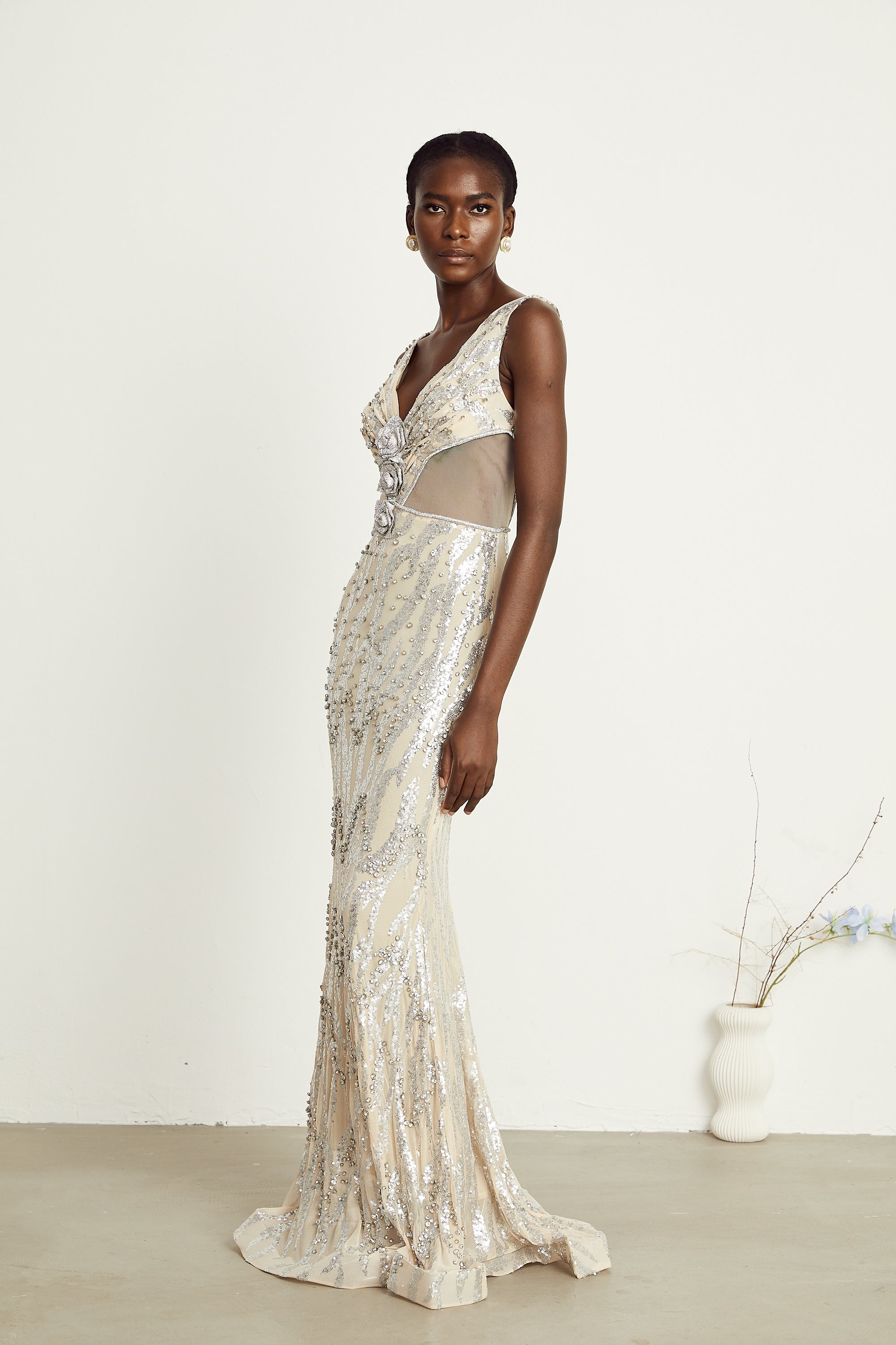 Cordélia embellished cut-out maxi dress