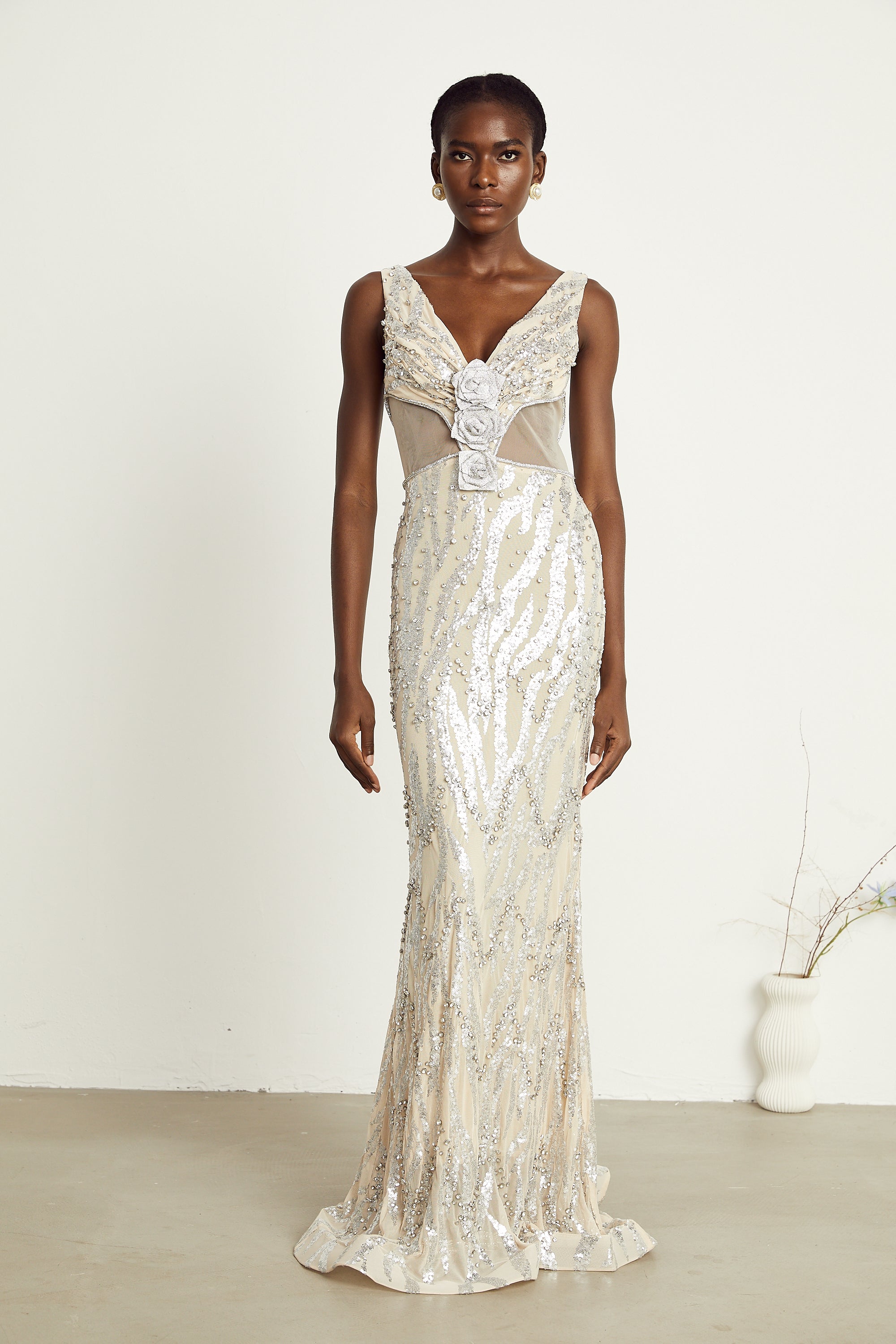 Cordélia embellished cut-out maxi dress