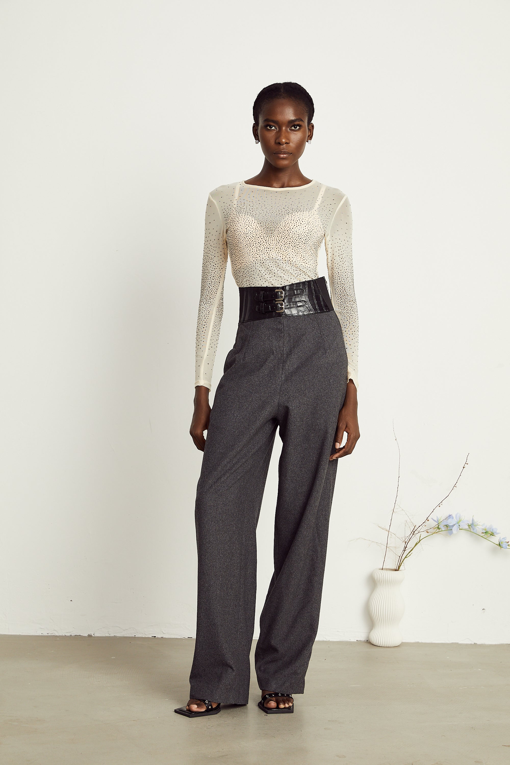 Colette double-buckle trousers