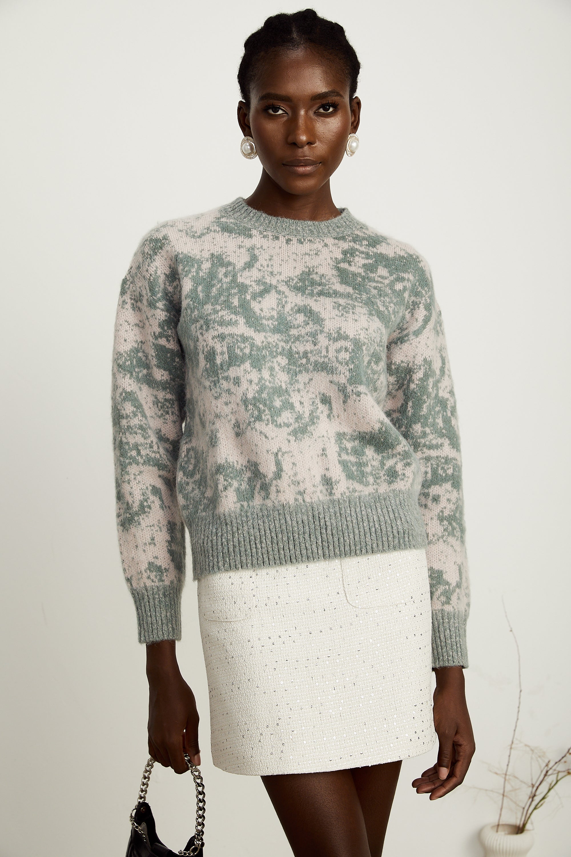 Émmanuelle jacquard knitted jumper