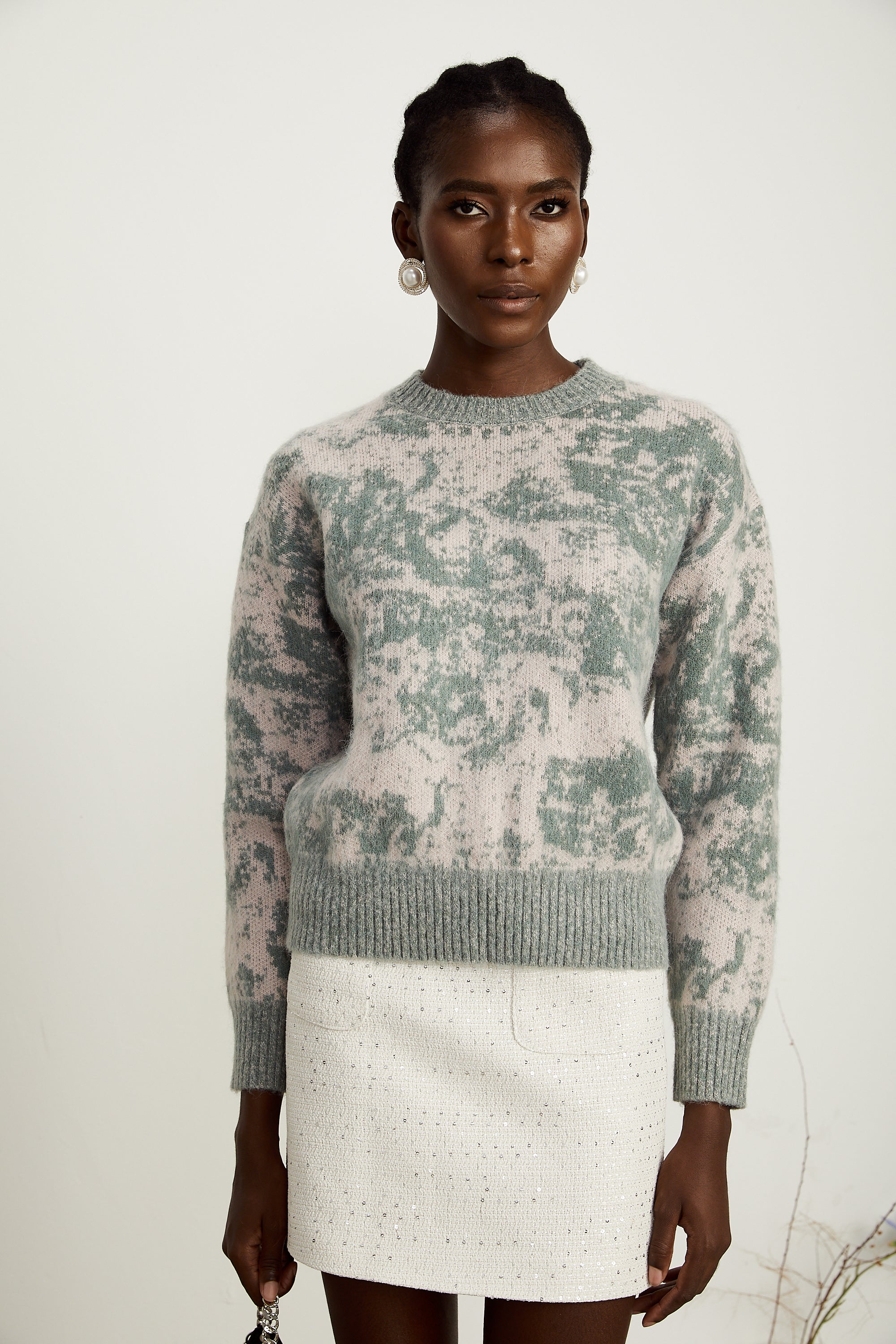 Émmanuelle jacquard knitted jumper