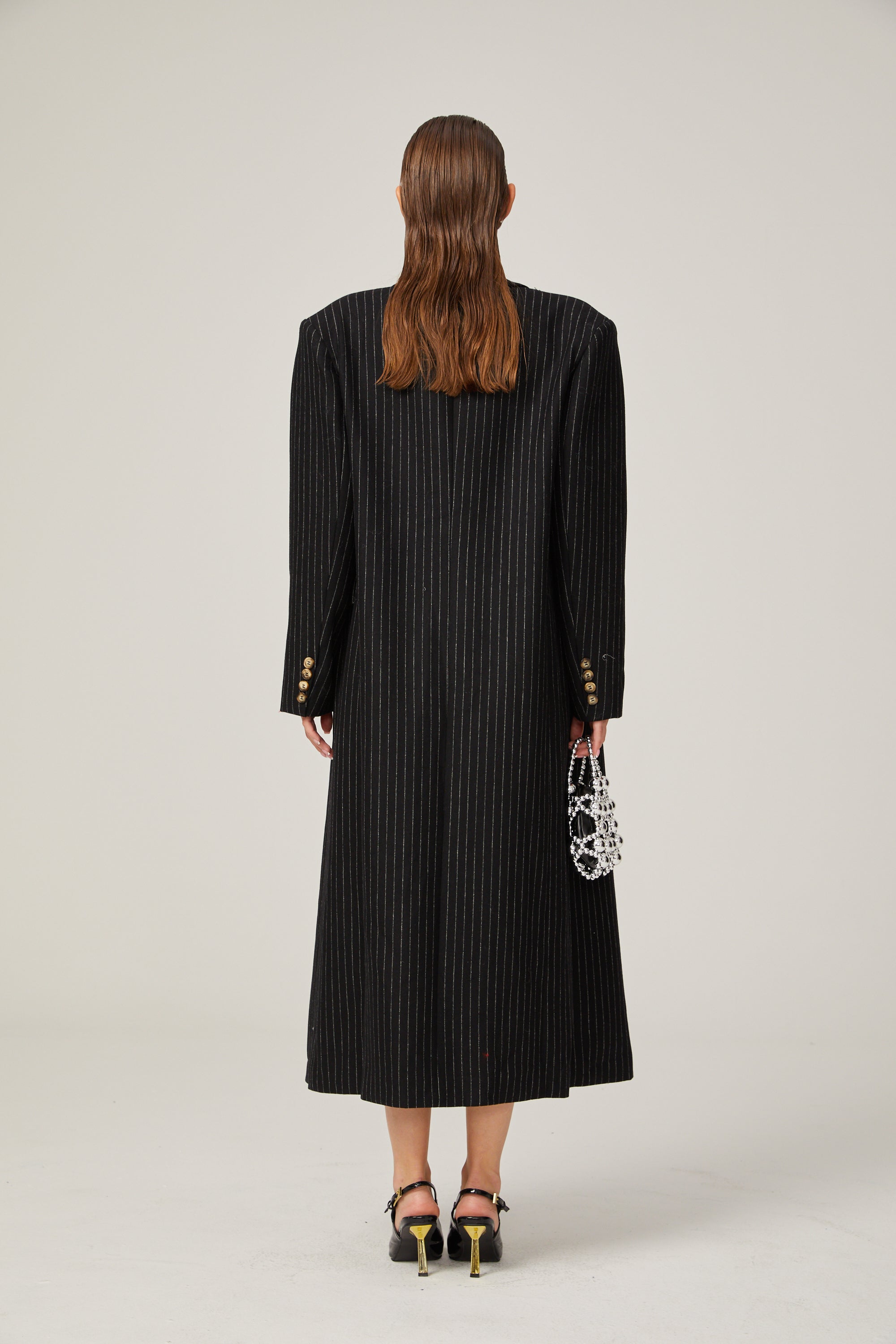 Sophie pinstripe-print coat