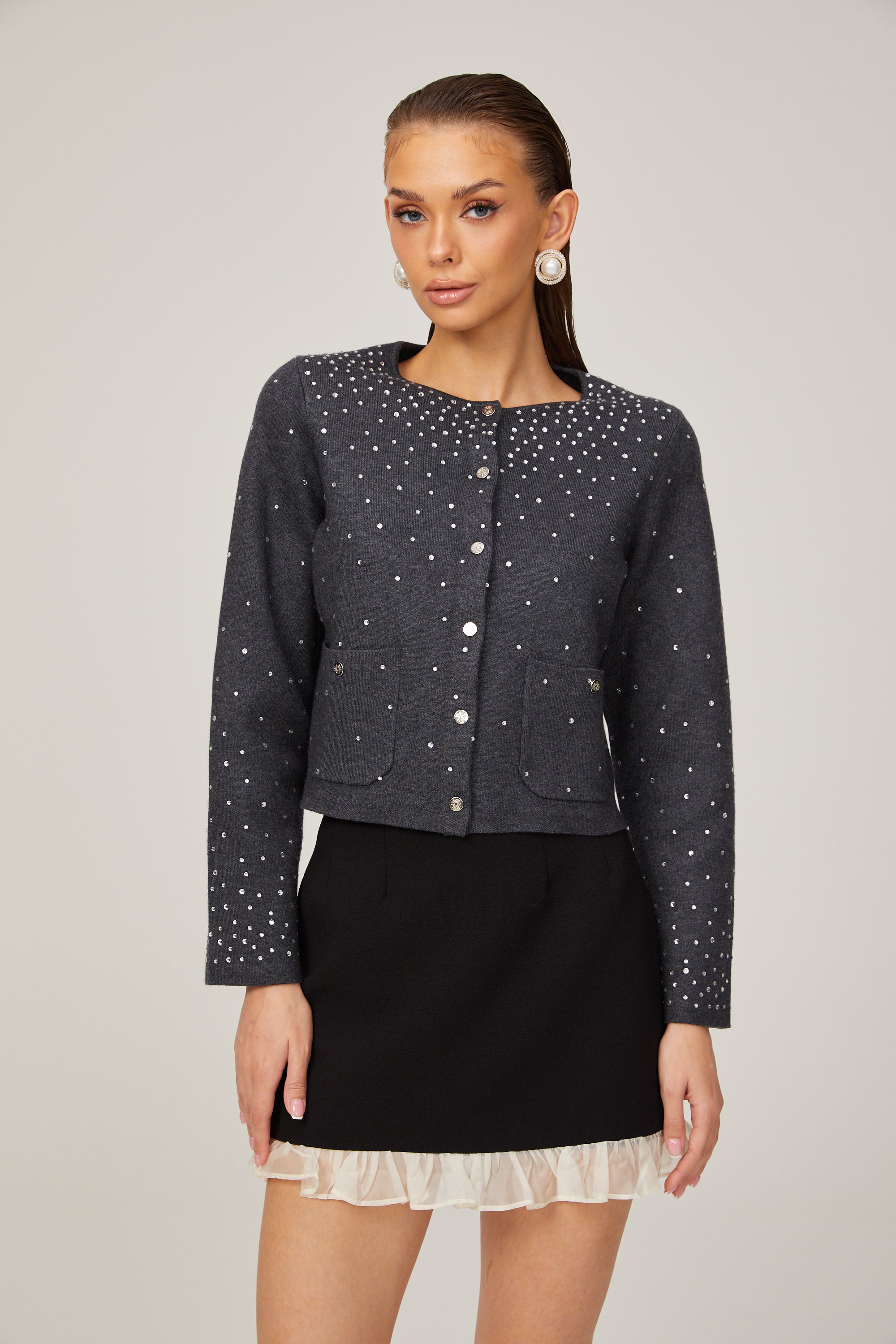 Bérénice rhinestone-embellished cardigan