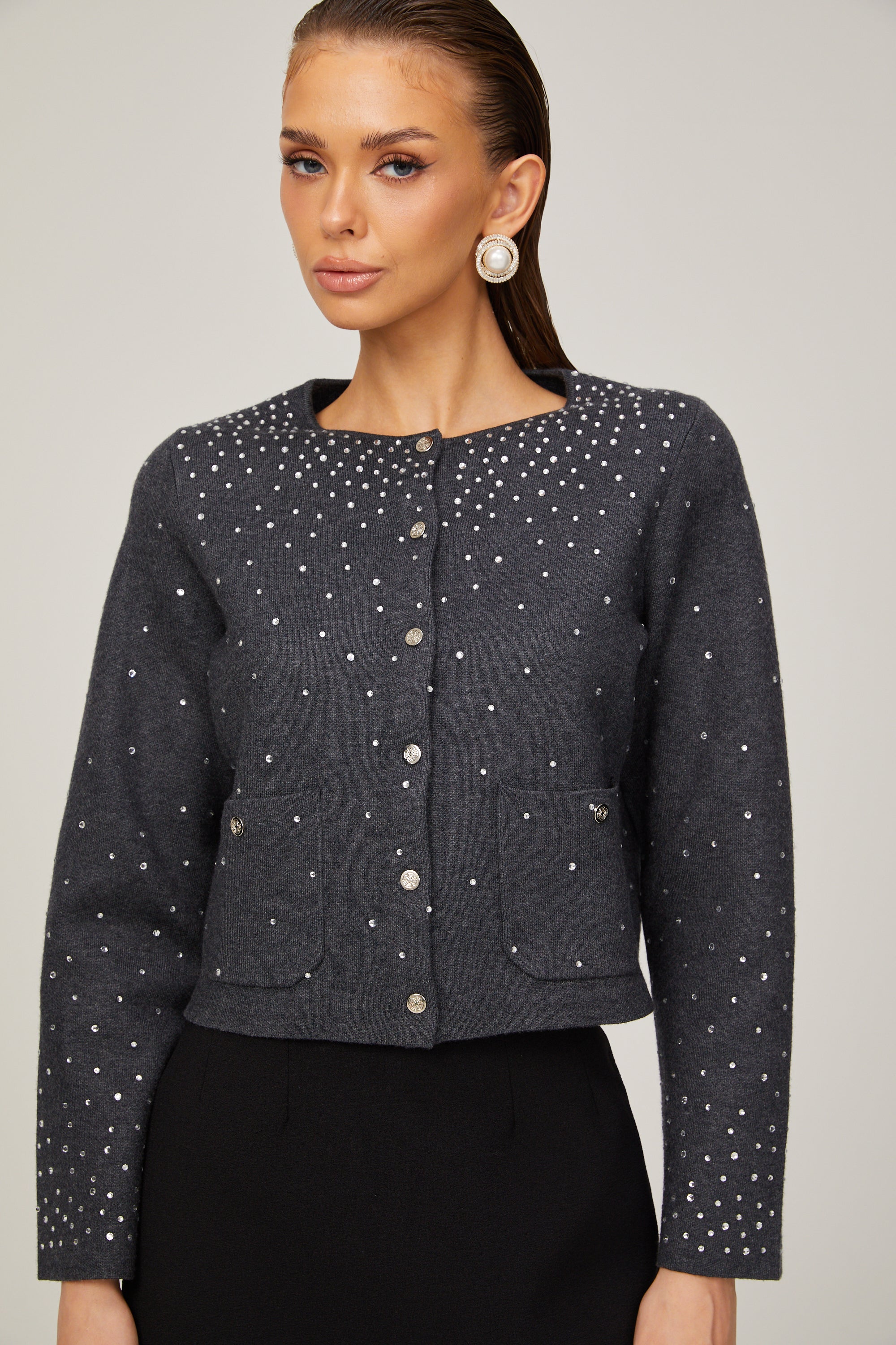 Bérénice rhinestone-embellished cardigan