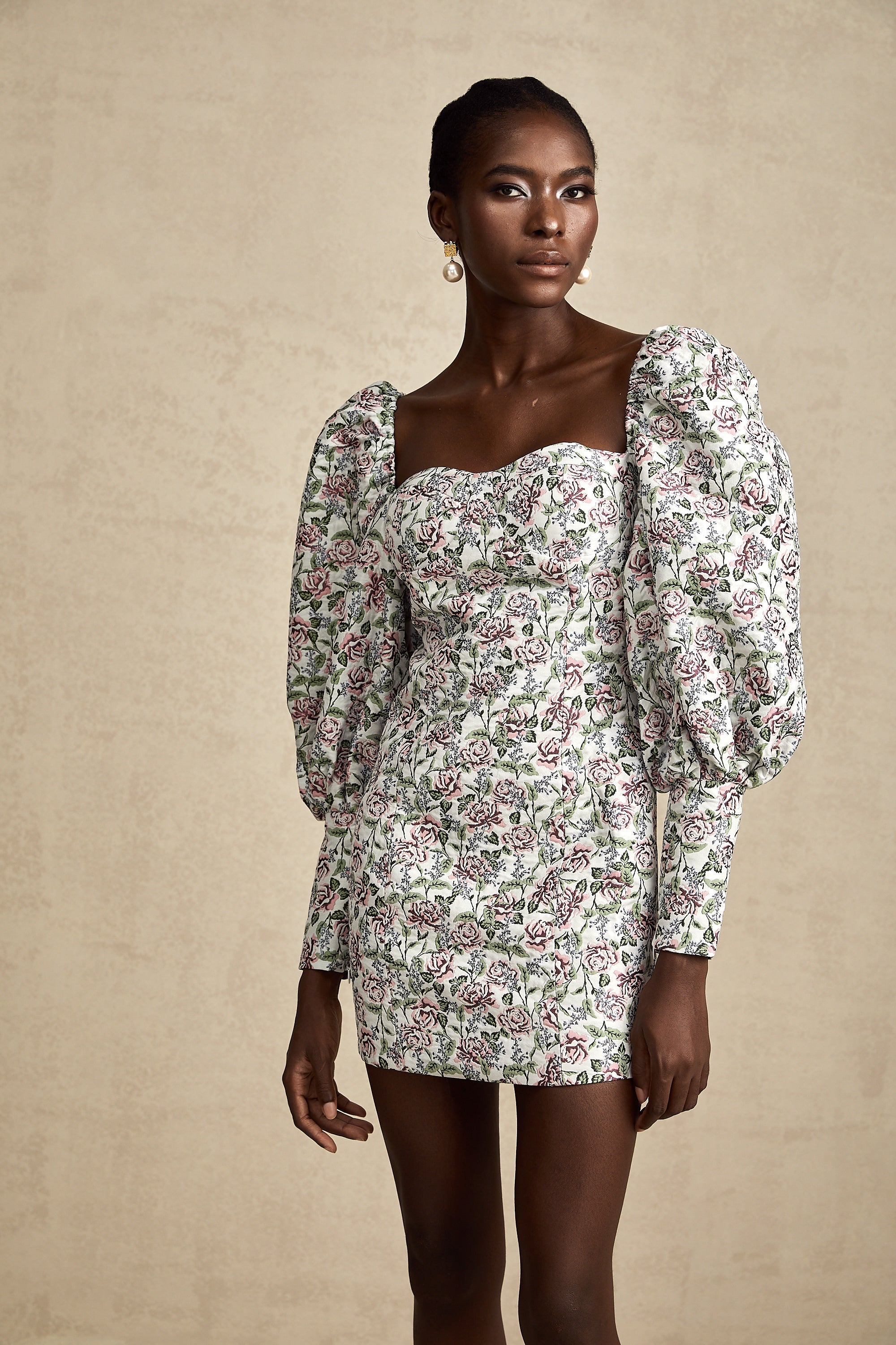 Gaëlle floral-print mini dress