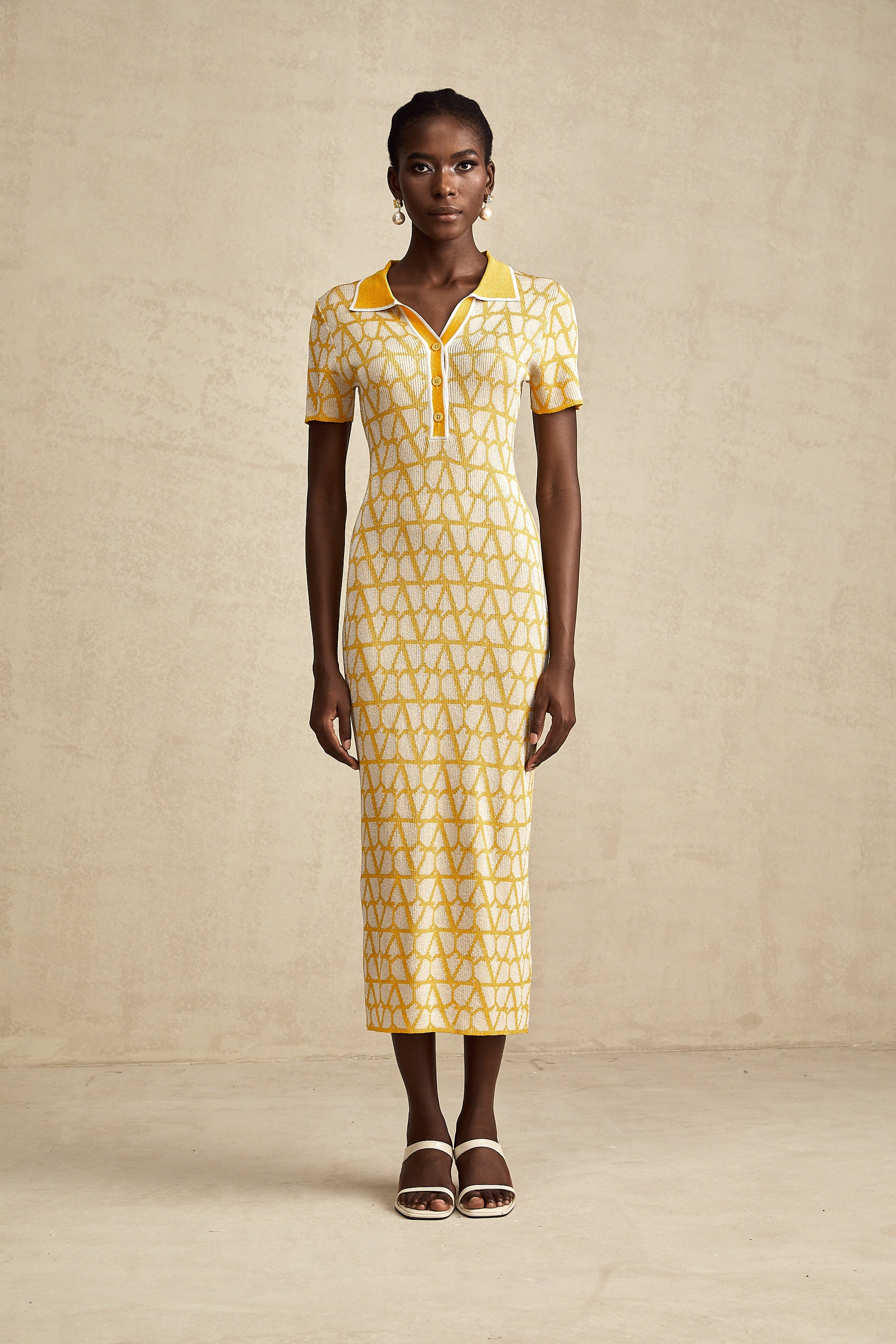 Madeleine toile iconograph jacquard midi dress