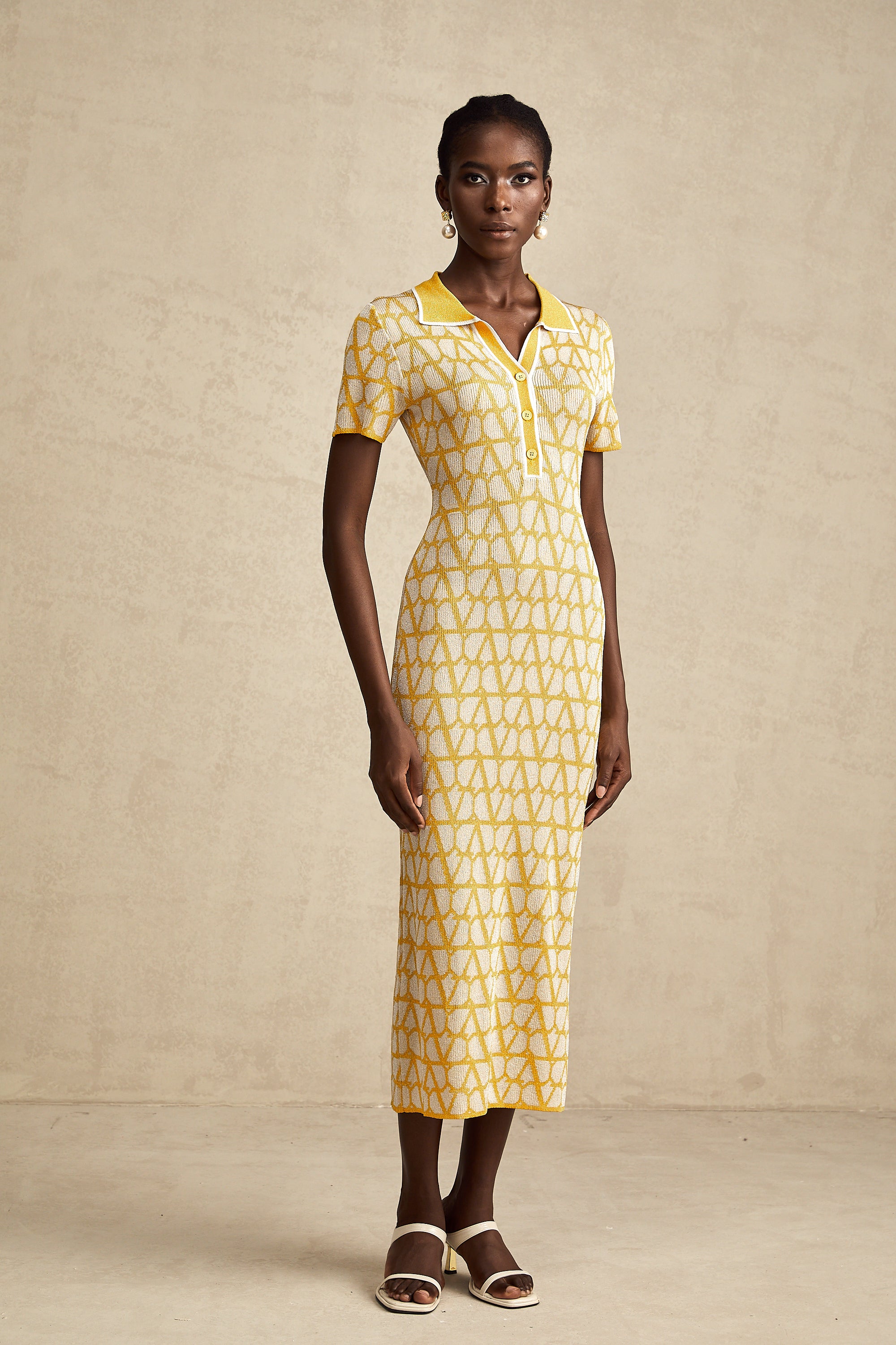 Madeleine toile iconograph jacquard midi dress