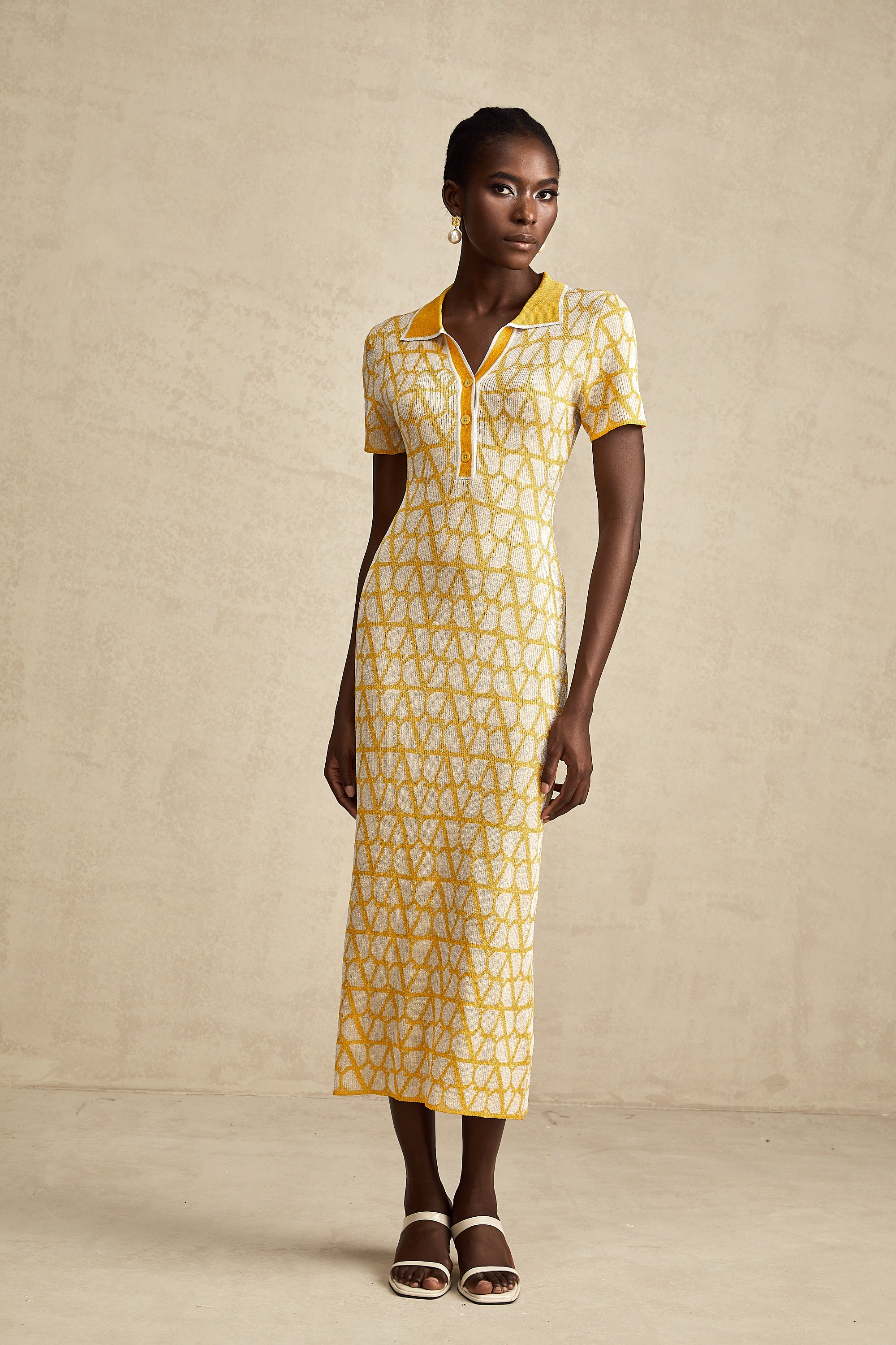 Madeleine toile iconograph jacquard midi dress