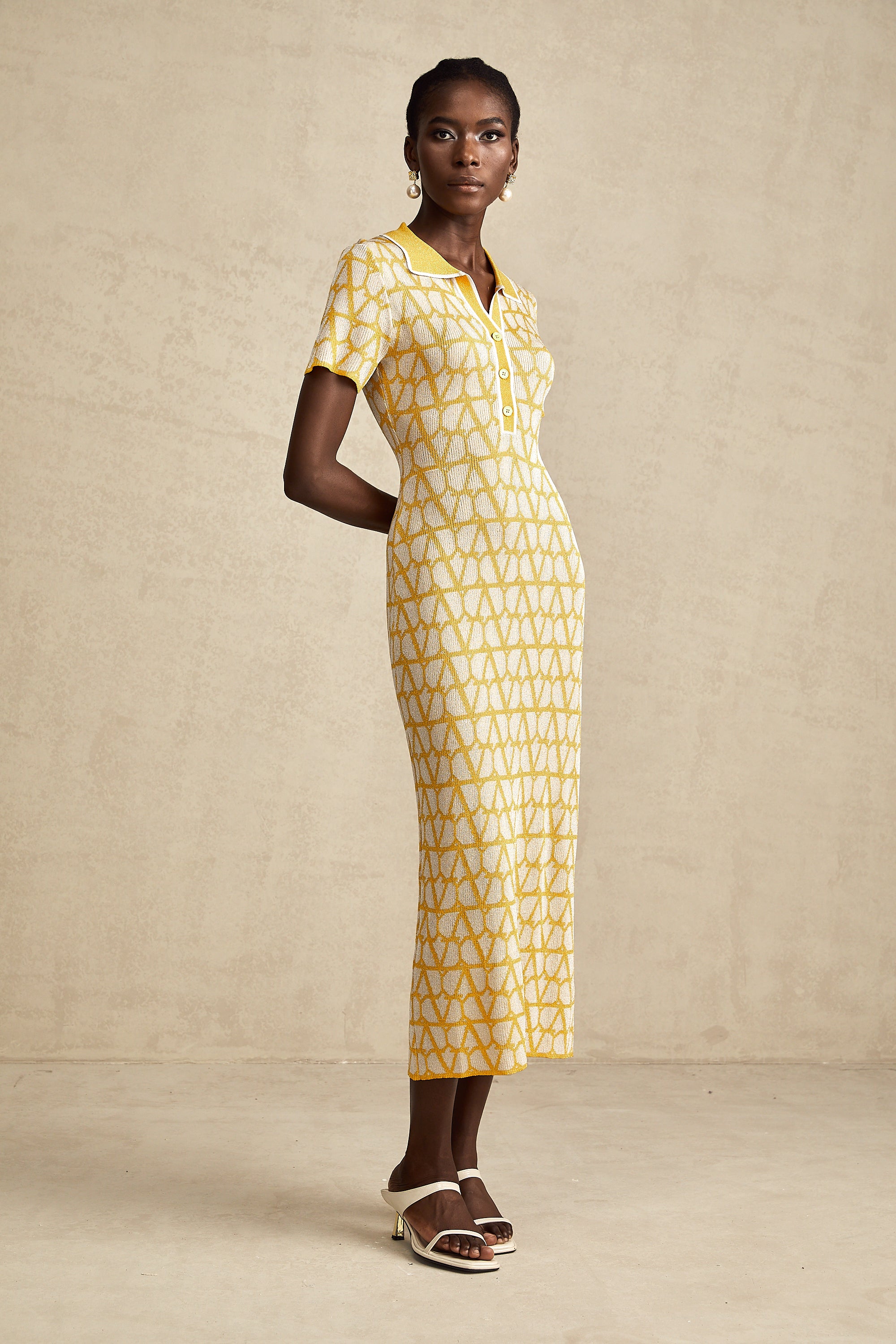 Madeleine toile iconograph jacquard midi dress