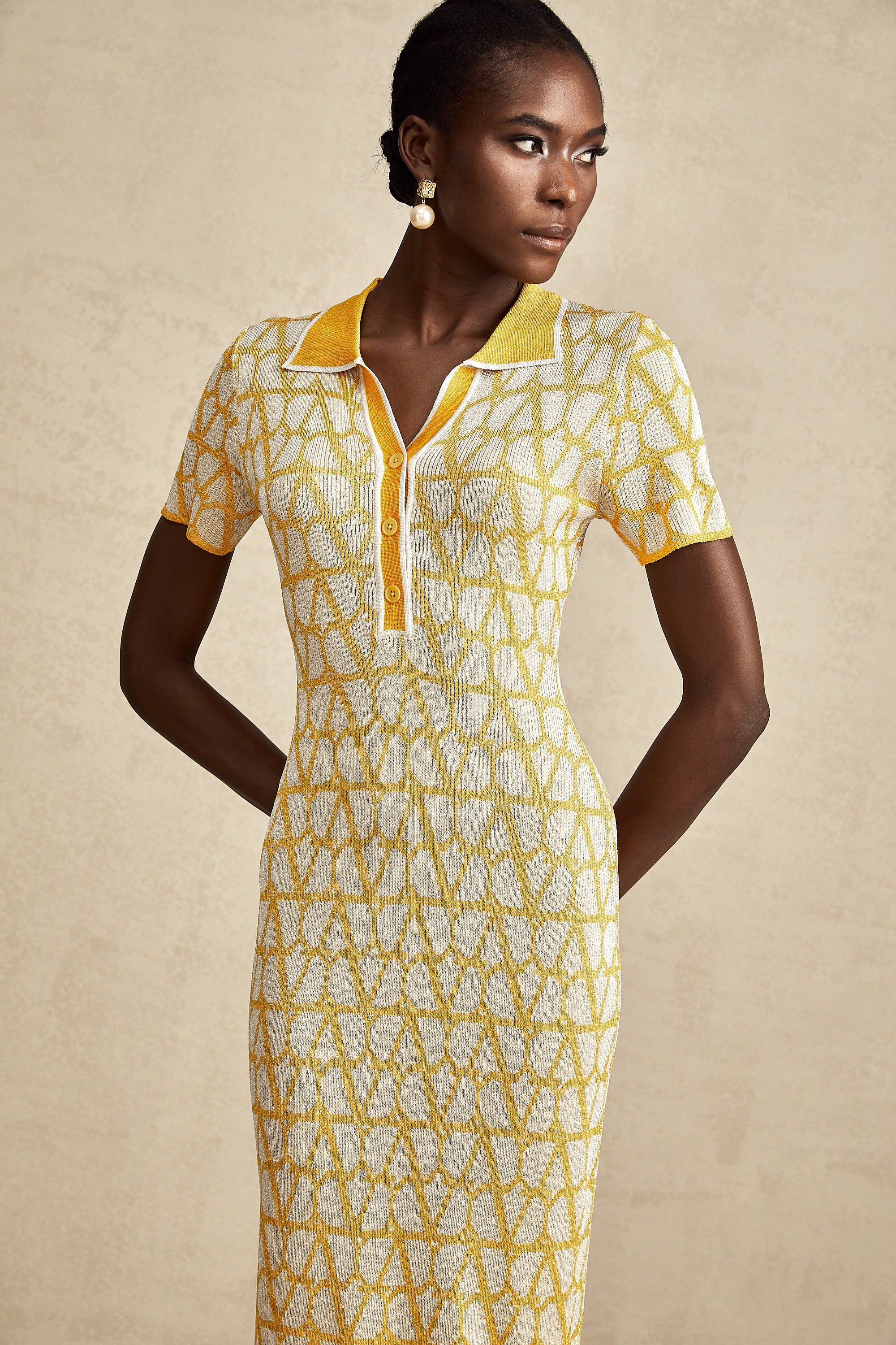 Madeleine toile iconograph jacquard midi dress