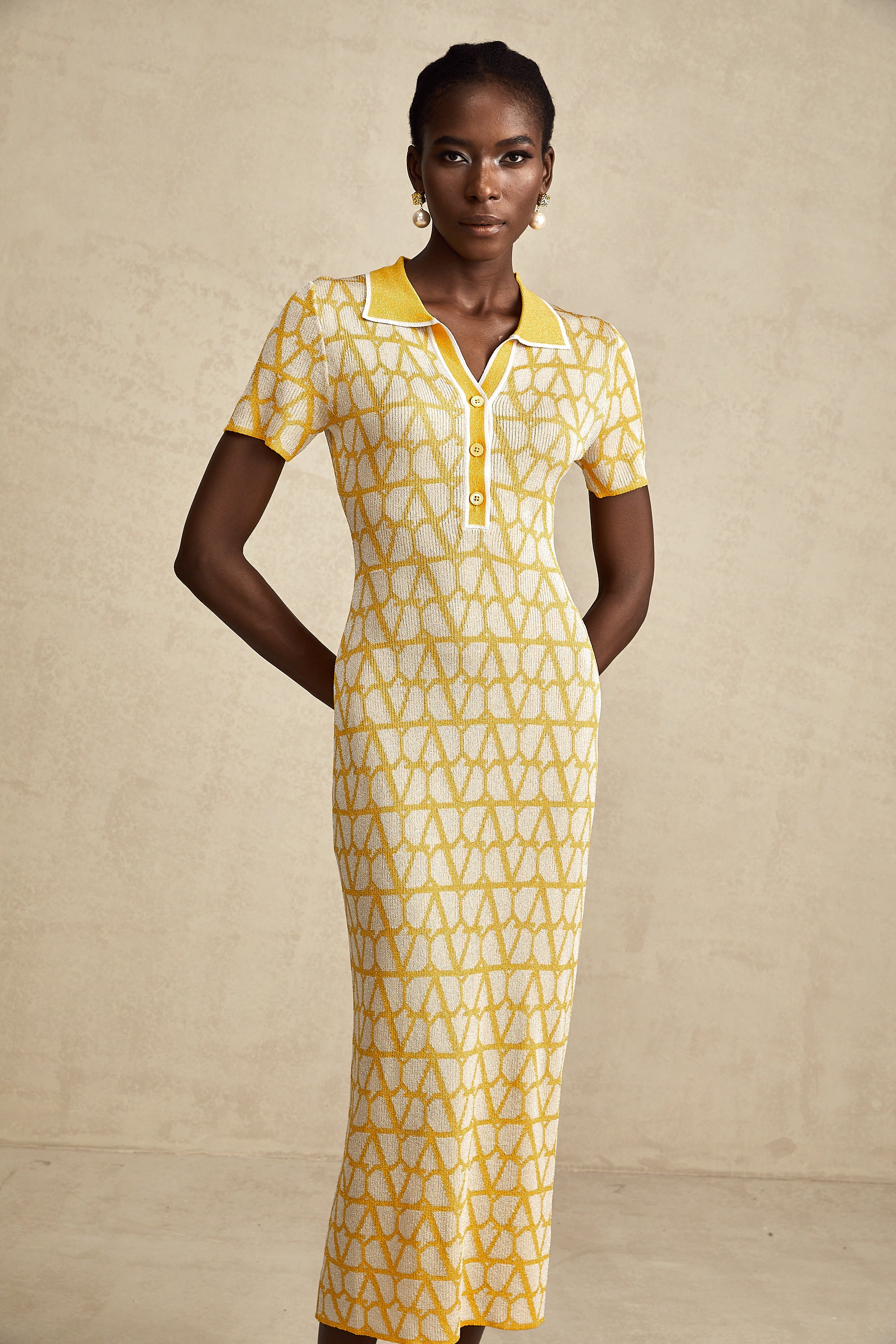 Madeleine toile iconograph jacquard midi dress