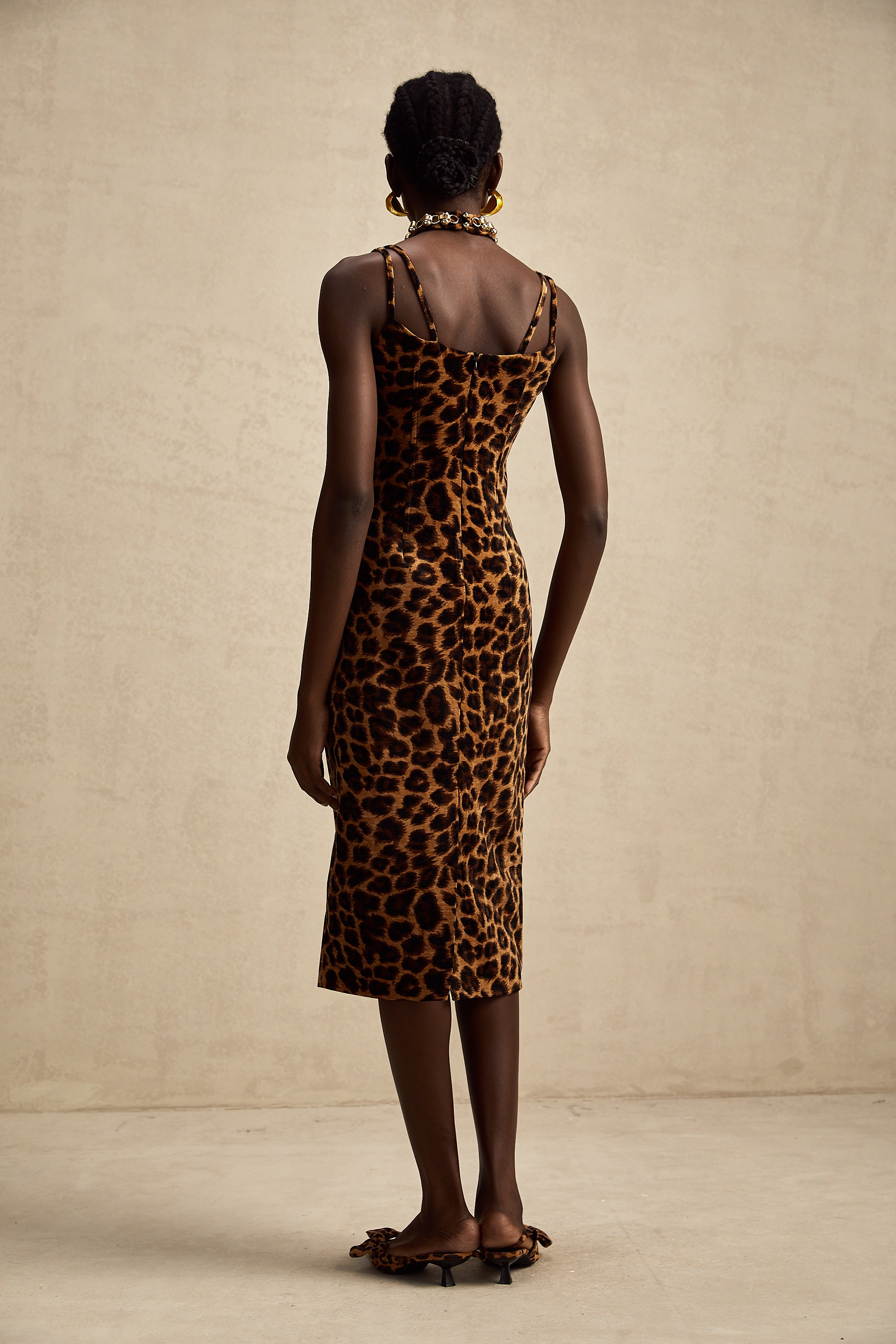 Bérengère leopard-print midi dress