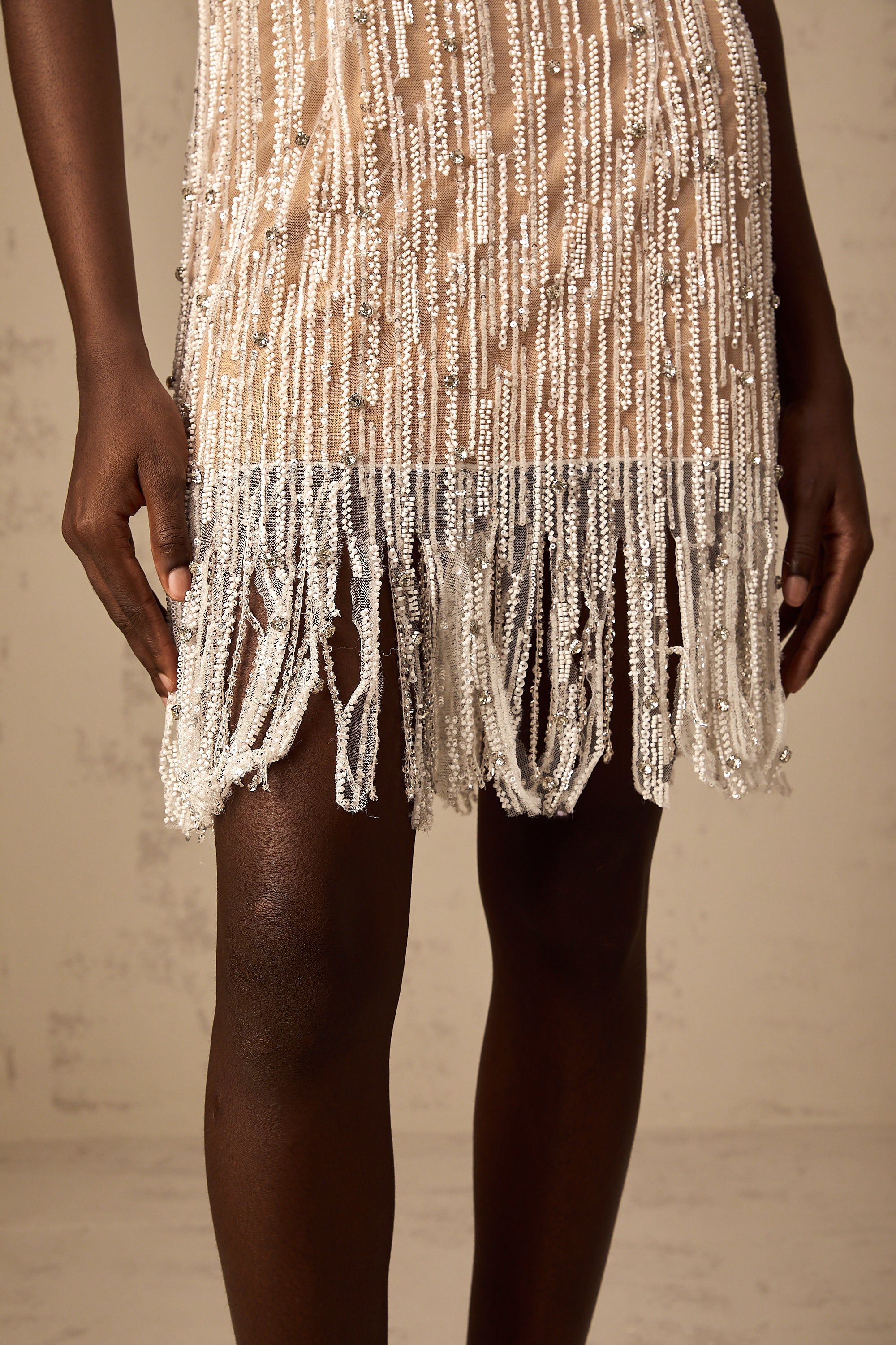 Giulietta embellished fringed mini dress