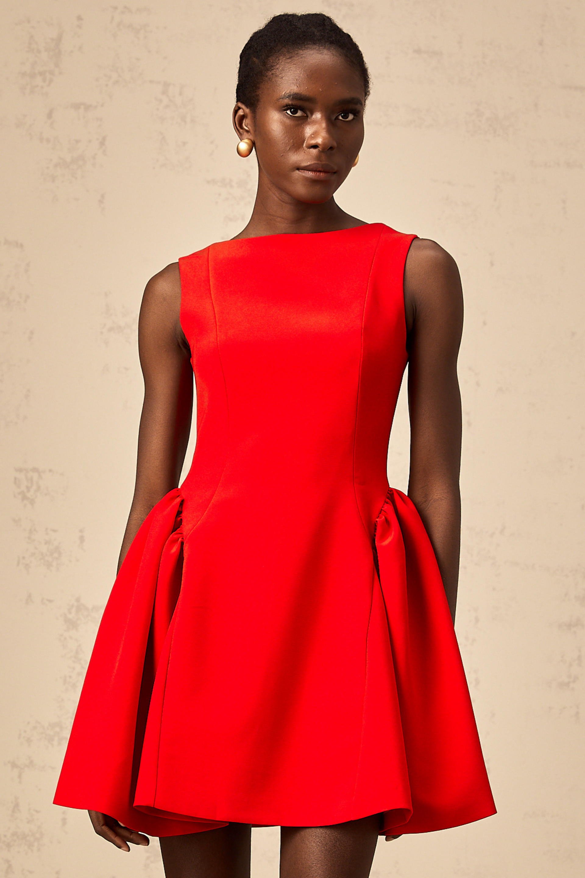 Yulia red sleeveless flared mini dress Yulia red sleeveless flared mini dress