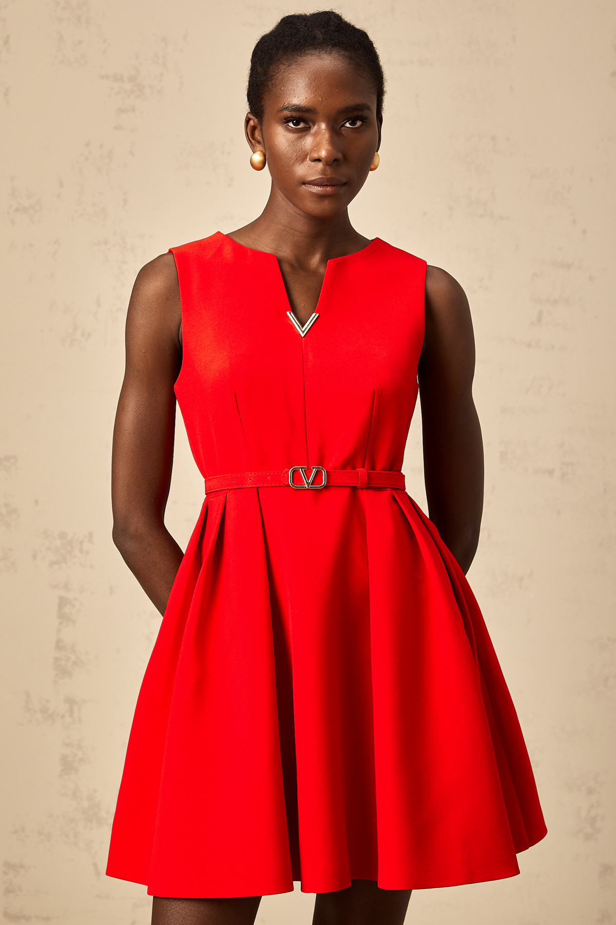open lace back dress Mad About You Criss-Cross Back Mini Dress Fire Red– Selfie Leslie main image 1